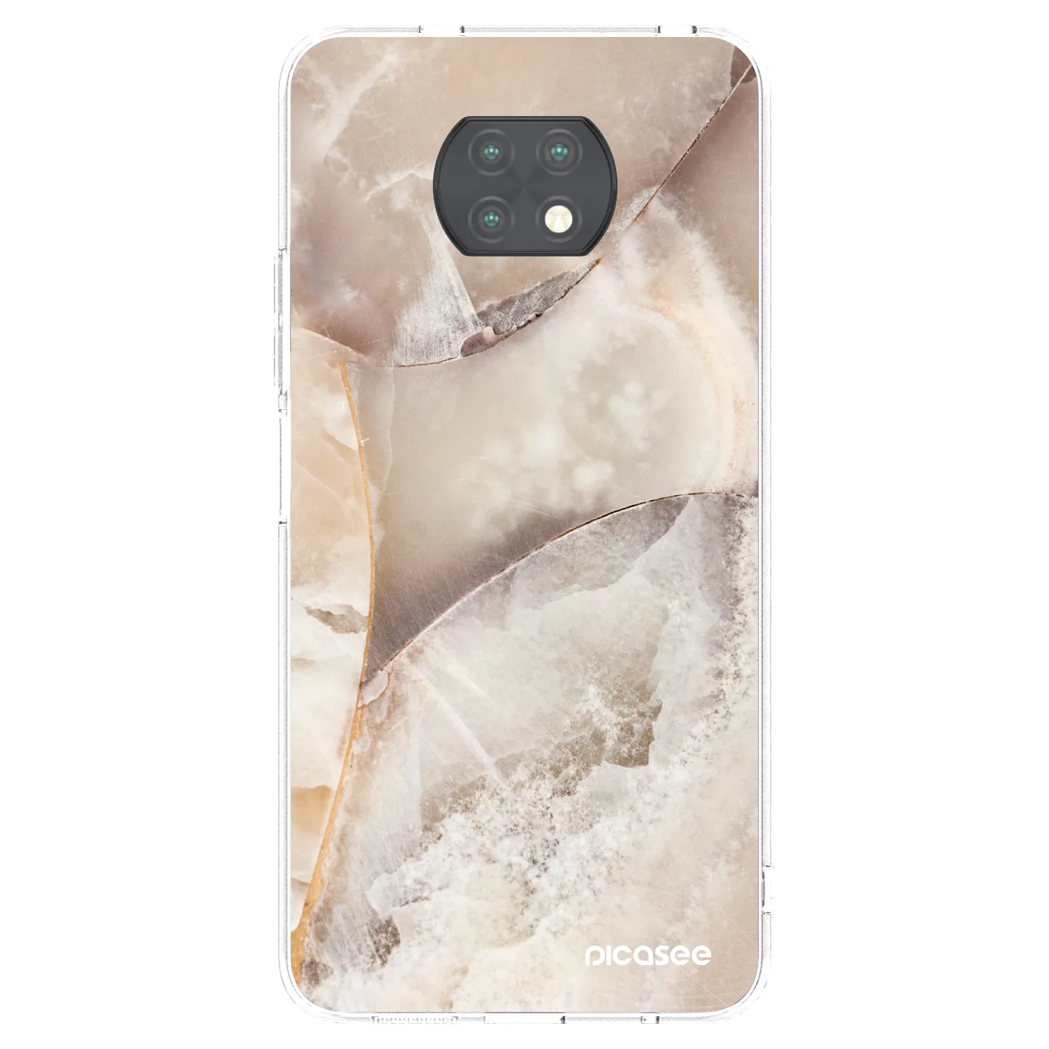 Picasee silikonska prozirna maskica za Xiaomi Redmi Note 9T - Cream marble