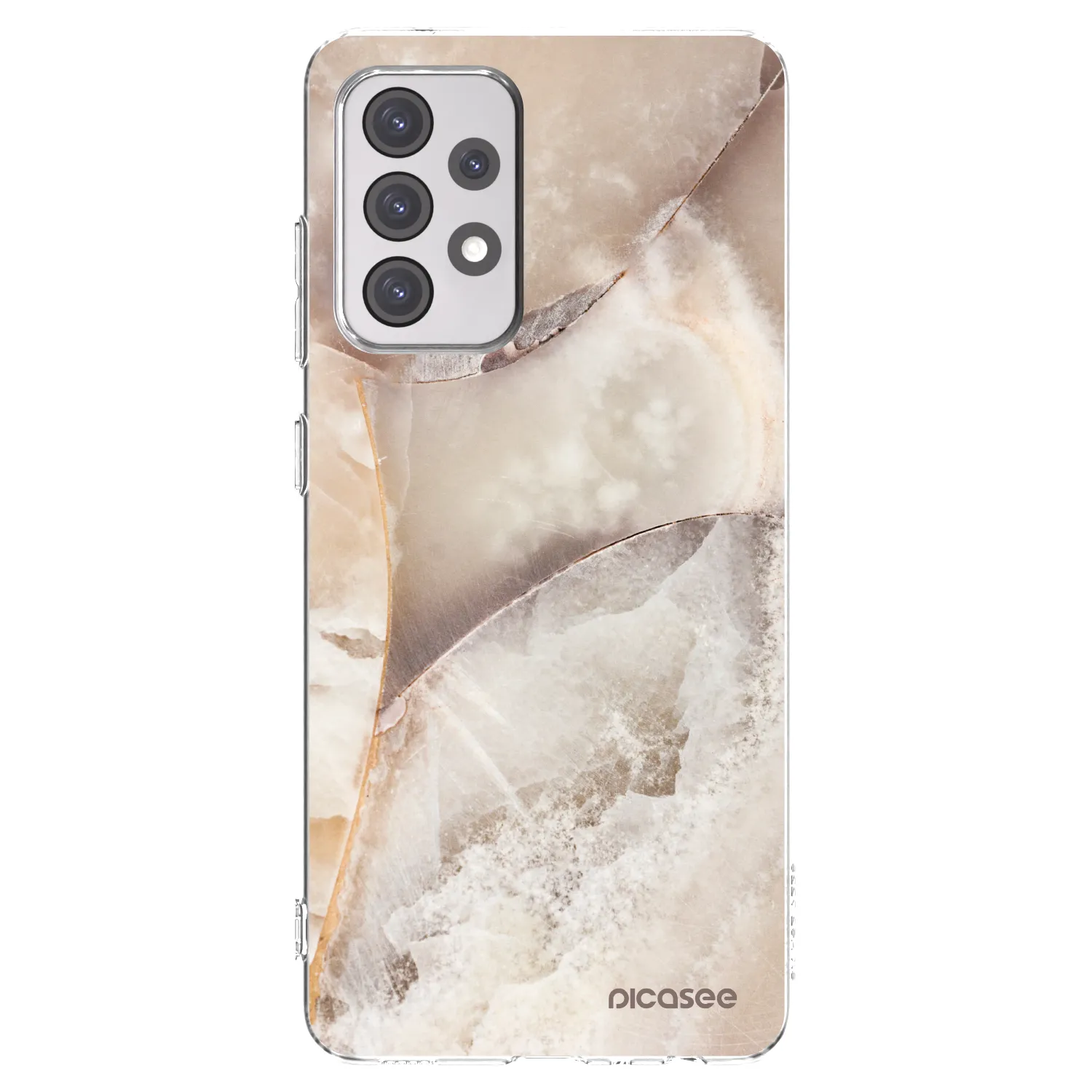 Picasee silikonska prozirna maskica za Samsung Galaxy A52s 5G A528B - Cream marble