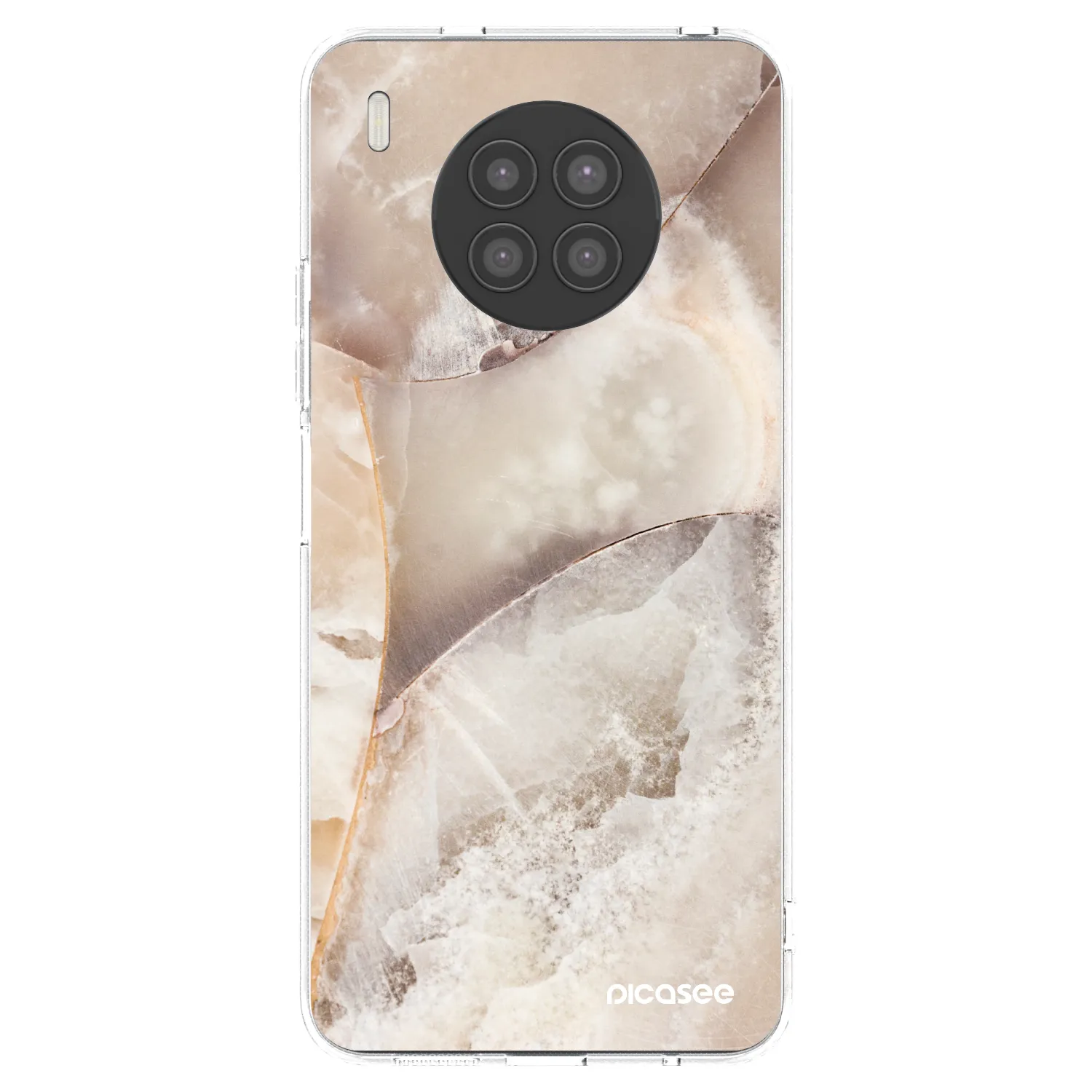 Picasee silikonska prozirna maskica za Huawei Nova 8i - Cream marble