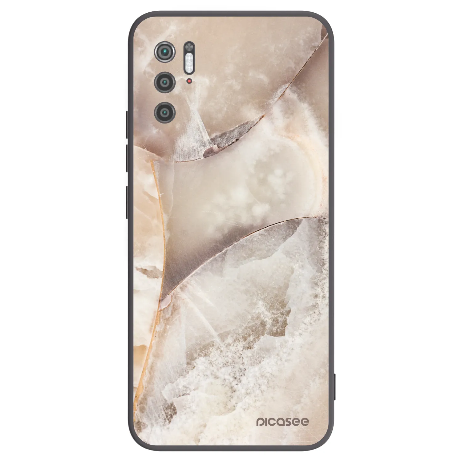 Picasee crna silikonska maskica za Xiaomi Poco M3 Pro 5G - Cream marble