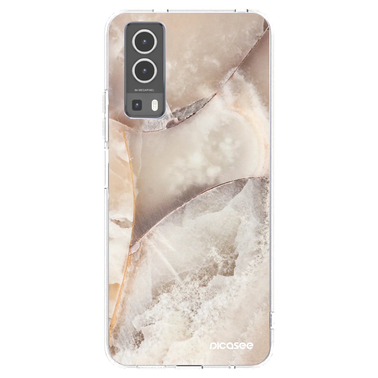 Picasee silikonska prozirna maskica za Vivo Y72 5G - Cream marble