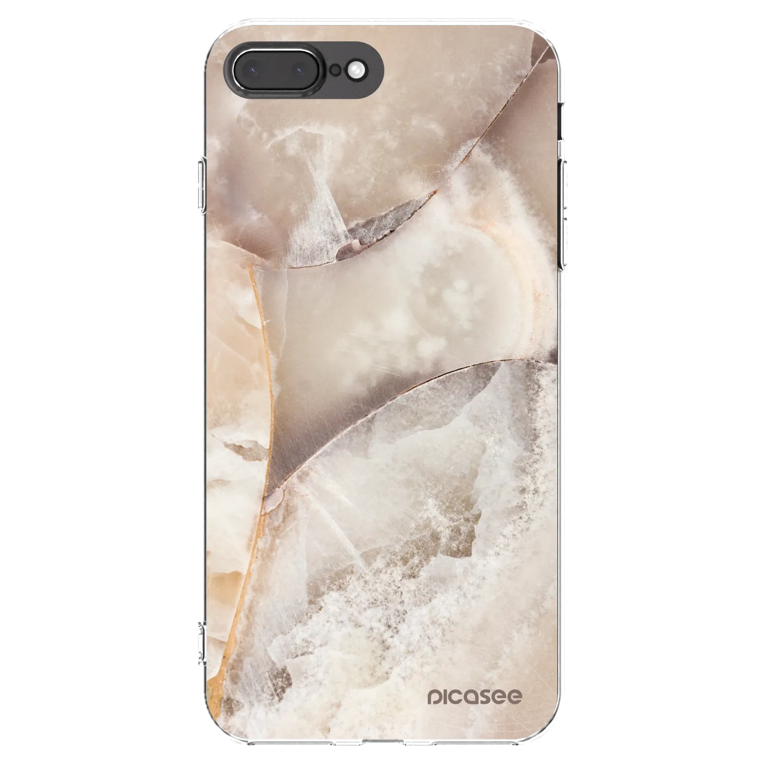 Picasee silikonska prozirna maskica za Apple iPhone 7 Plus - Cream marble