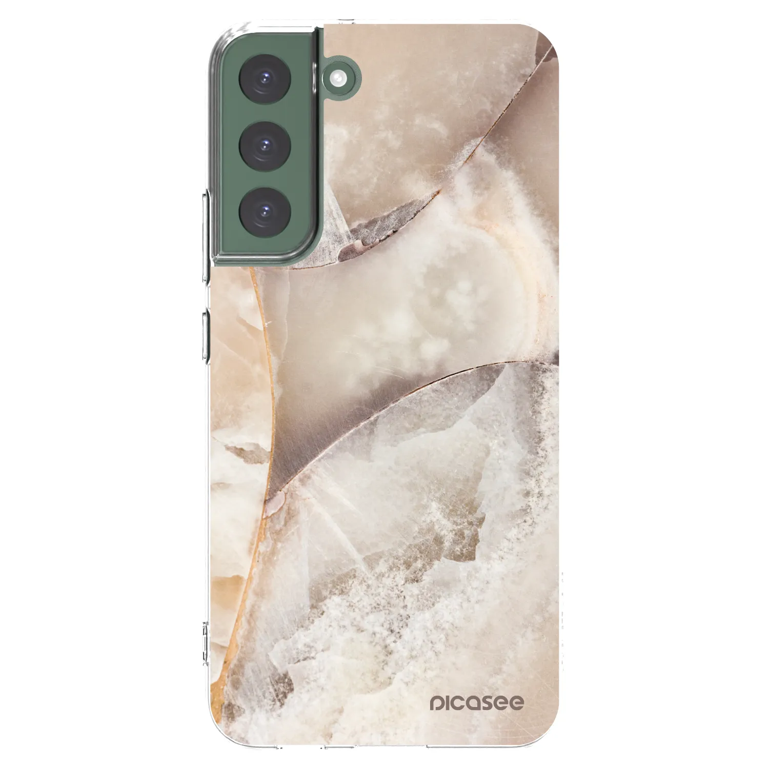 Picasee silikonska prozirna maskica za Samsung Galaxy S22+ 5G - Cream marble