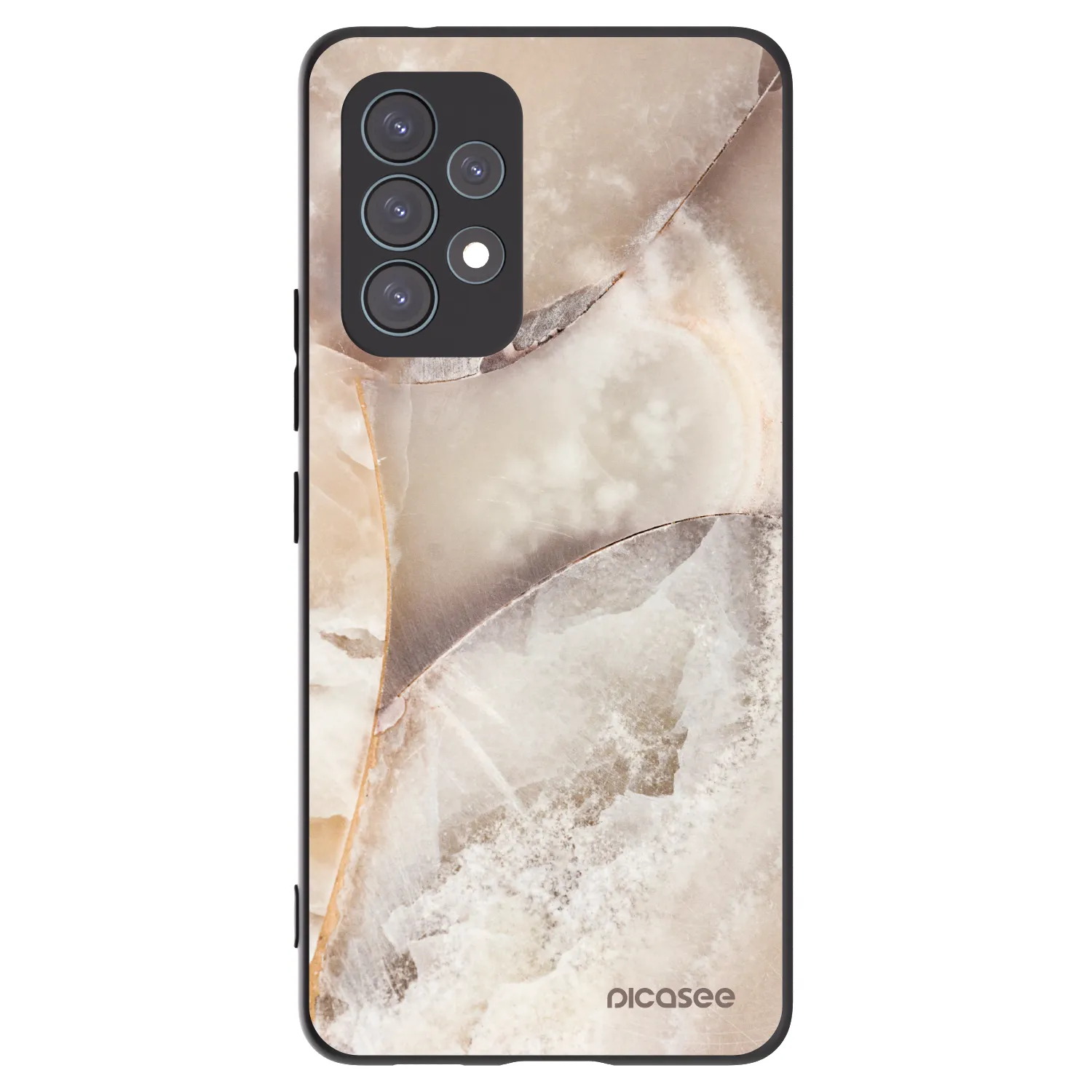 Picasee crna silikonska maskica za Samsung Galaxy A53 5G A536 - Cream marble