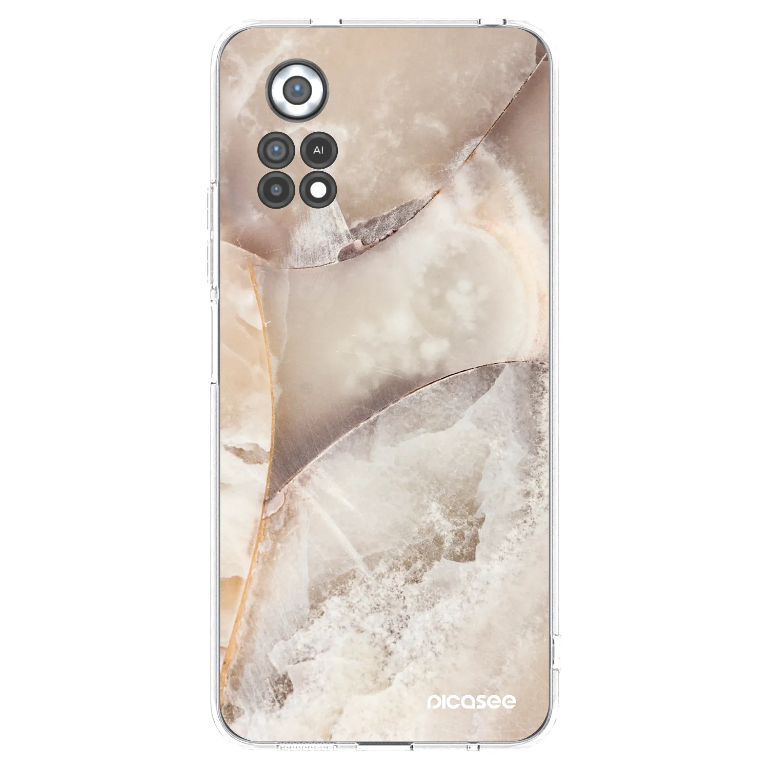 Picasee silikonska prozirna maskica za Xiaomi Poco X4 Pro 5G - Cream marble