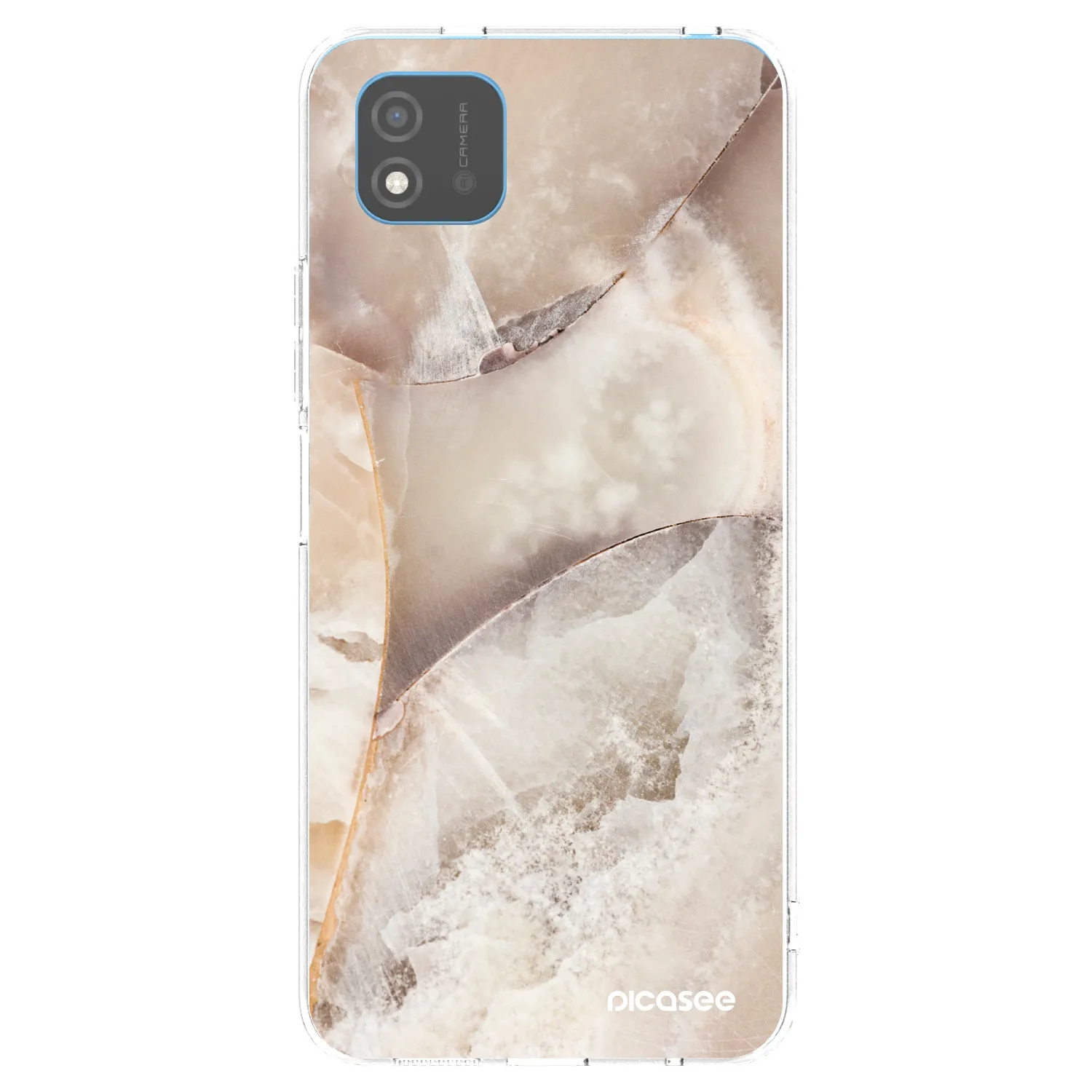Picasee silikonska prozirna maskica za Realme C11 (2021) - Cream marble