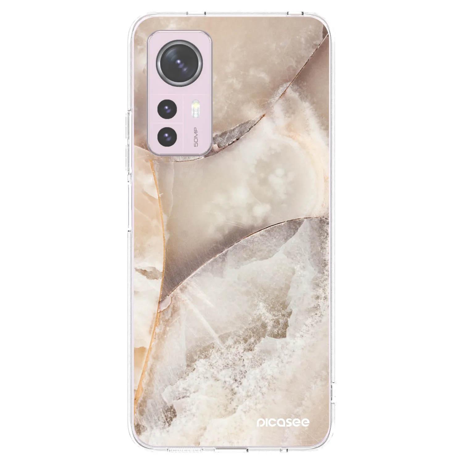 Picasee silikonska prozirna maskica za Xiaomi 12 - Cream marble
