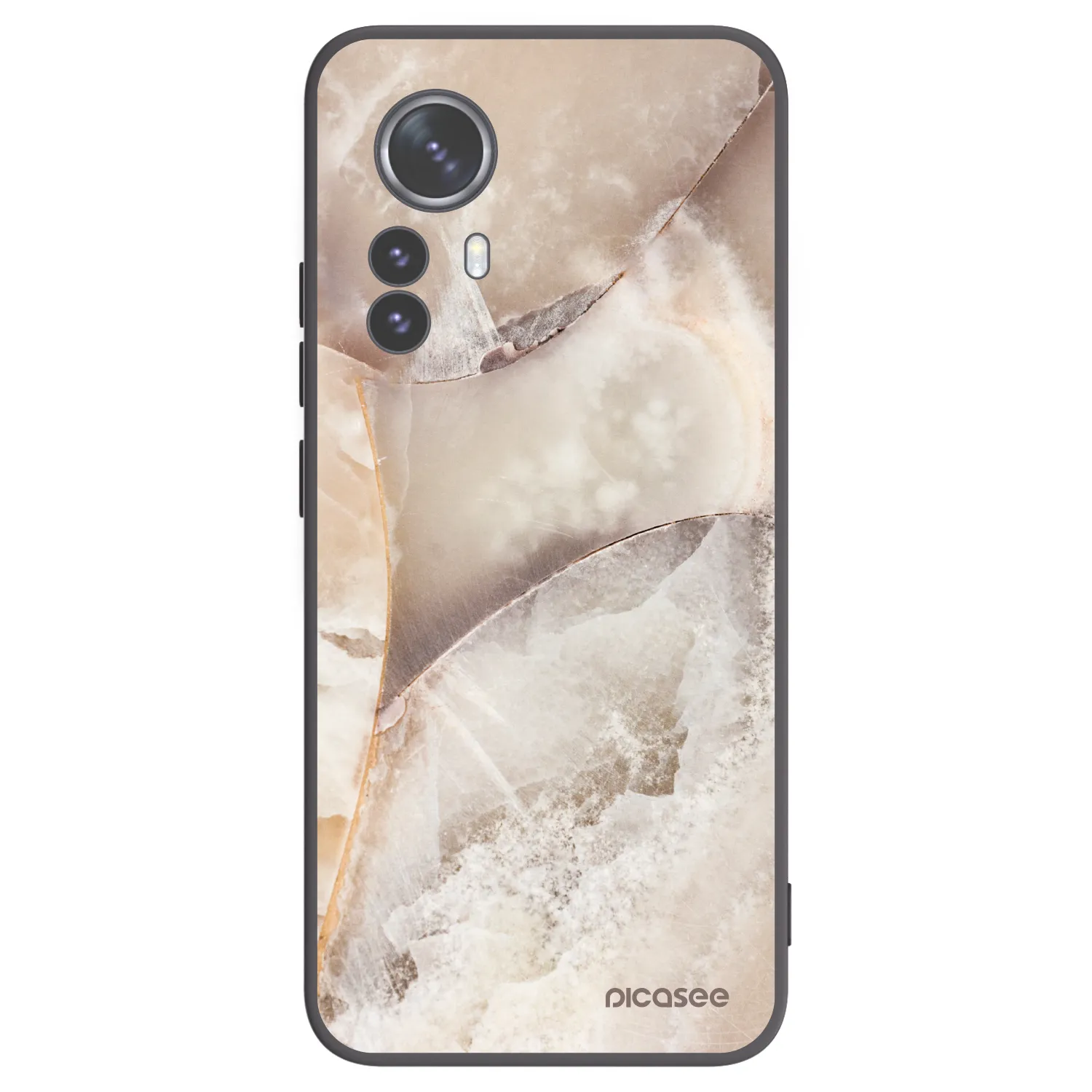 Picasee crna silikonska maskica za Xiaomi 12 Pro - Cream marble