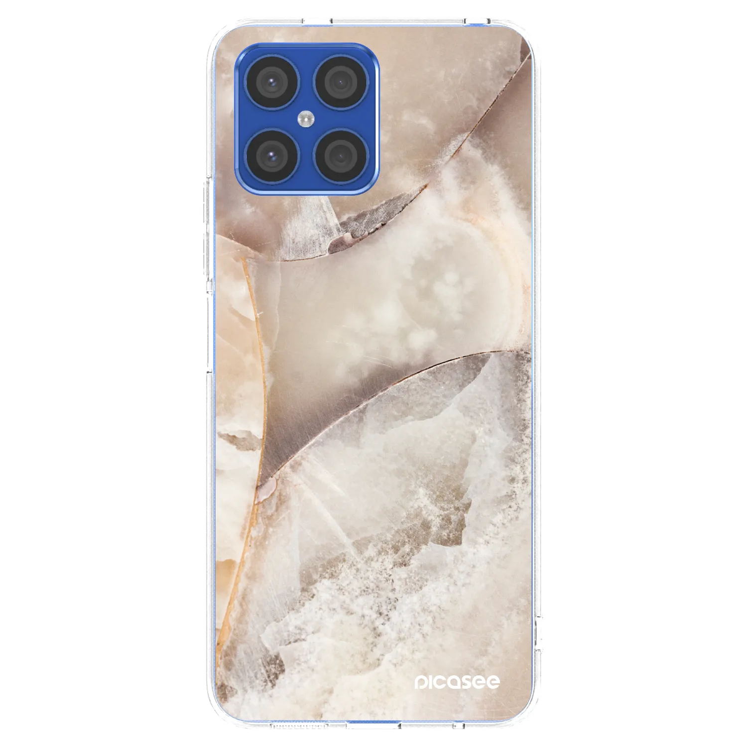 Picasee silikonska prozirna maskica za Honor X8 4G - Cream marble