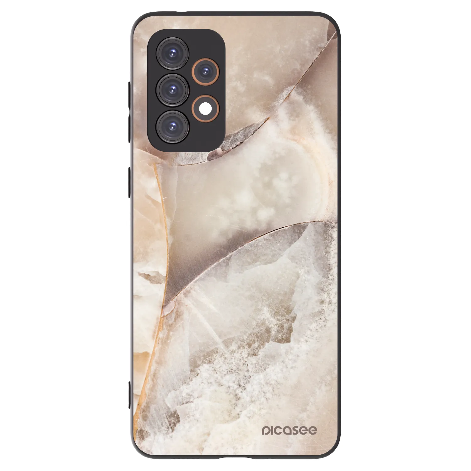 Picasee crna silikonska maskica za Samsung Galaxy A33 5G A336 - Cream marble