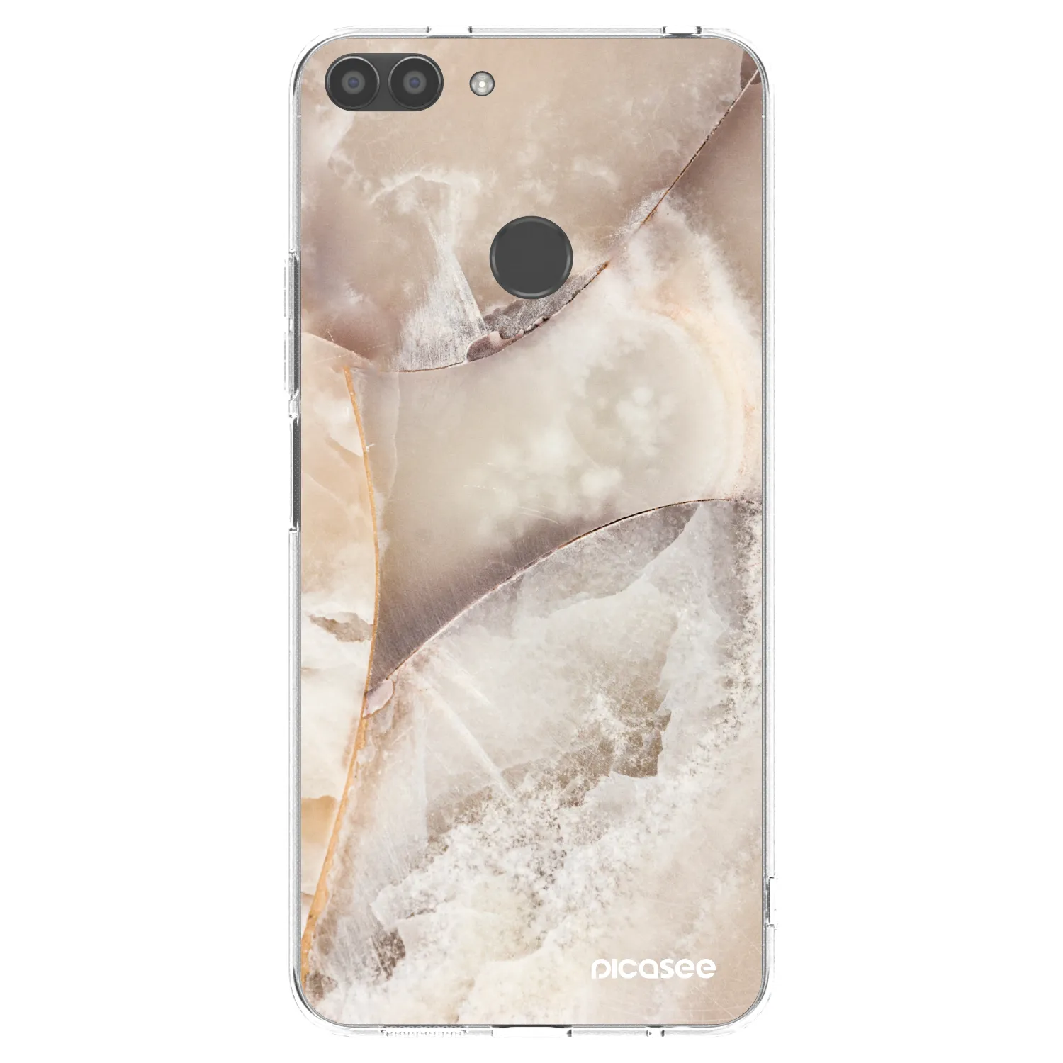 Picasee silikonska prozirna maskica za Huawei P Smart - Cream marble