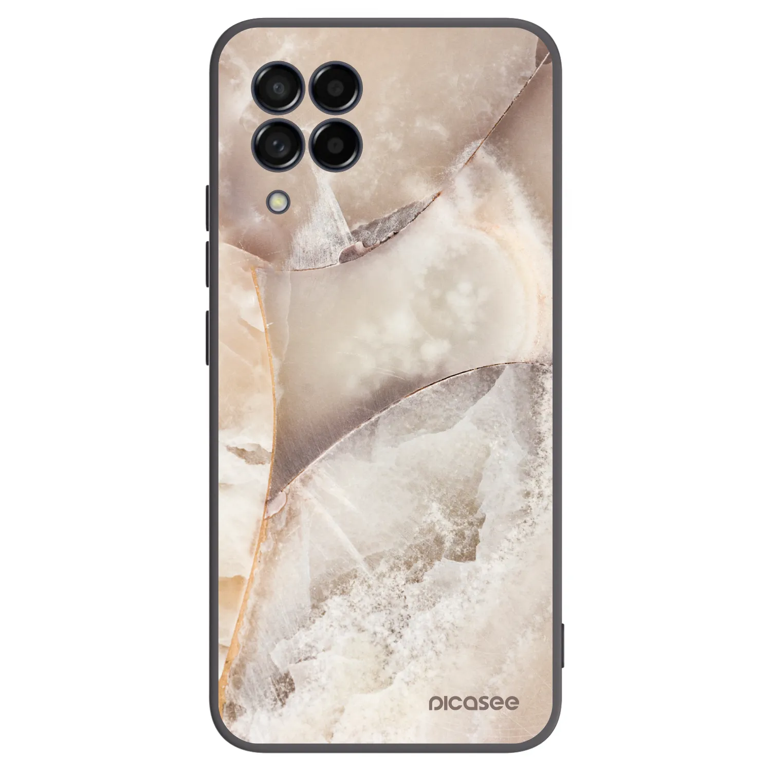 Picasee crna silikonska maskica za Samsung Galaxy M53 5G - Cream marble