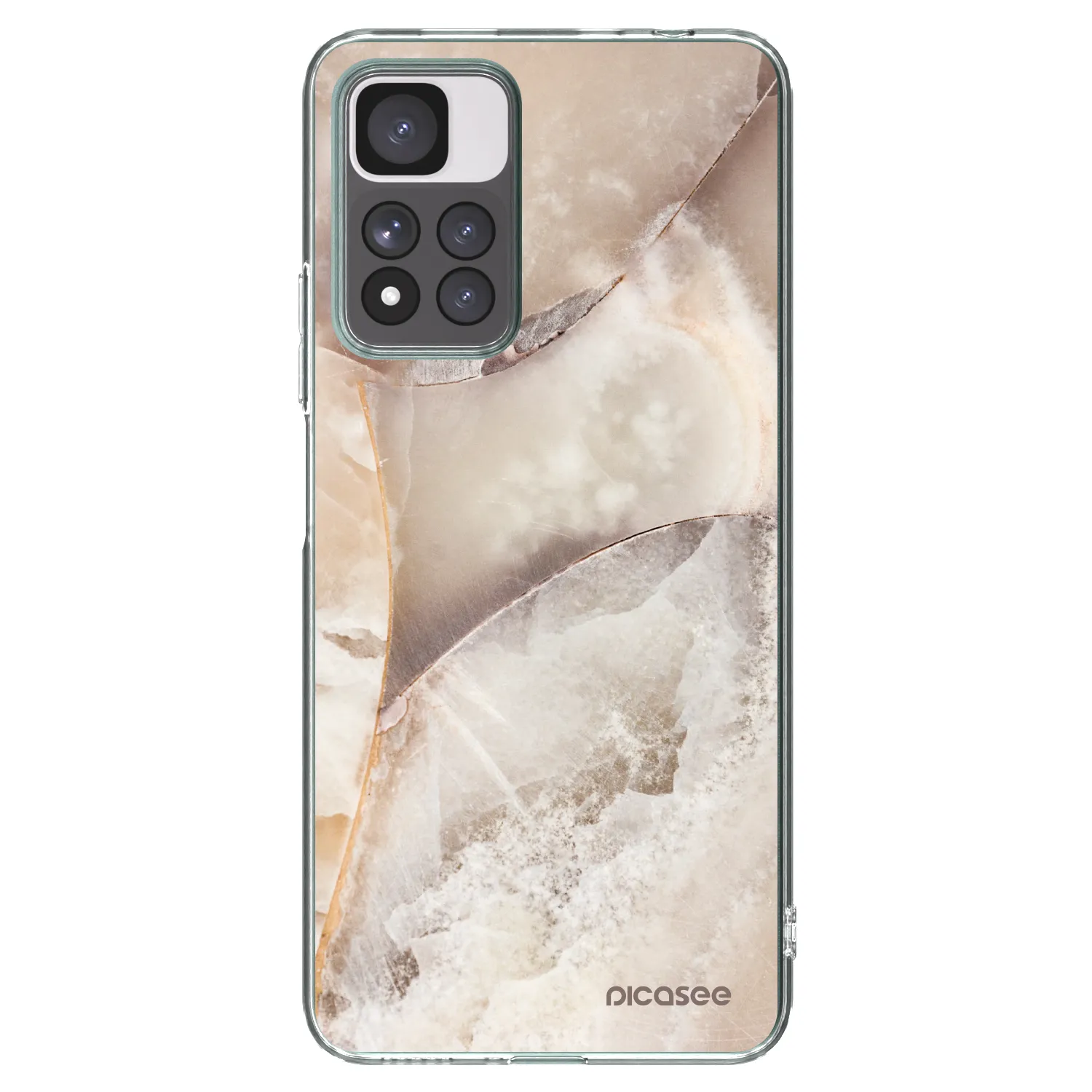 Picasee silikonska prozirna maskica za Xiaomi Redmi Note 11 Pro+ 5G - Cream marble