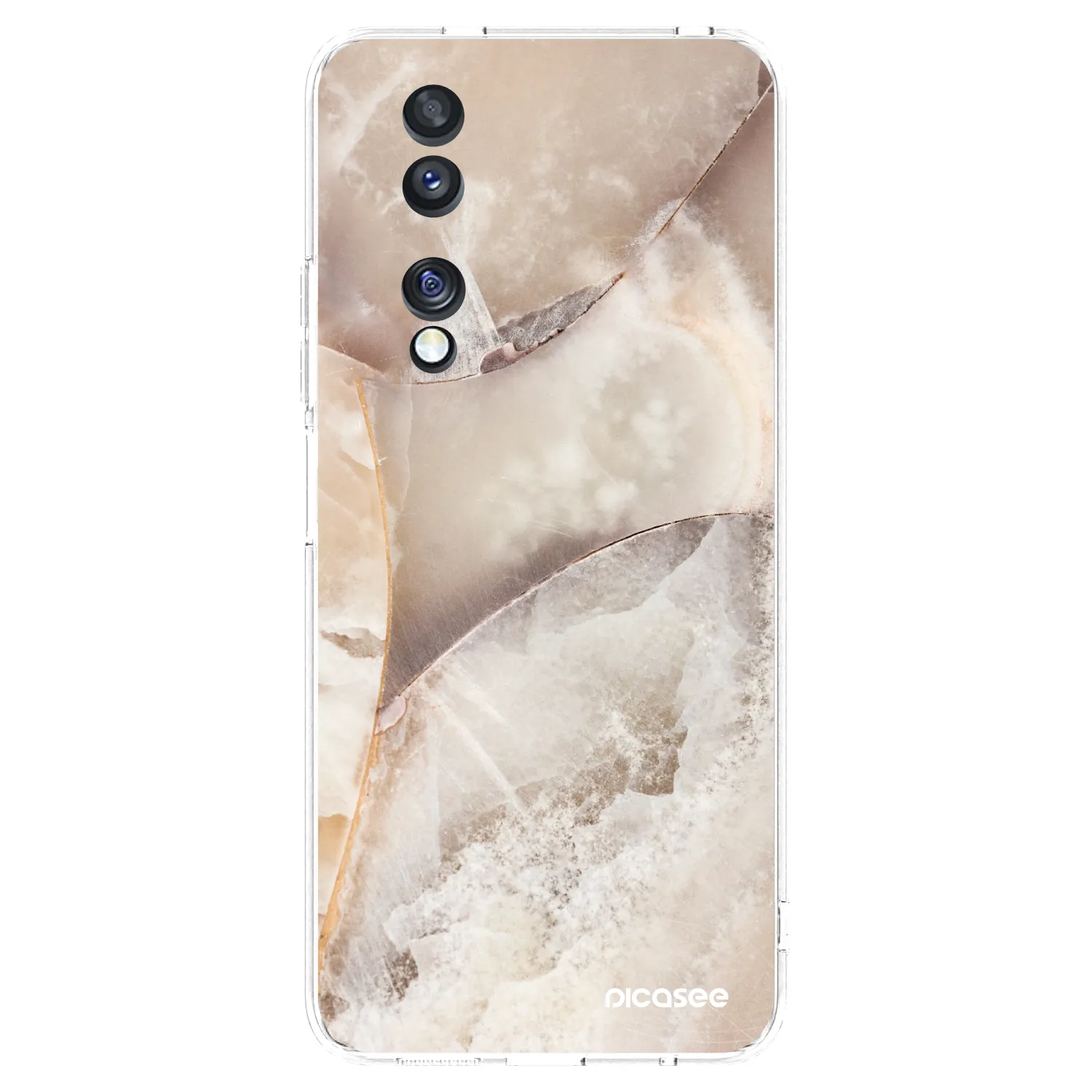 Picasee silikonska prozirna maskica za Honor 70 - Cream marble