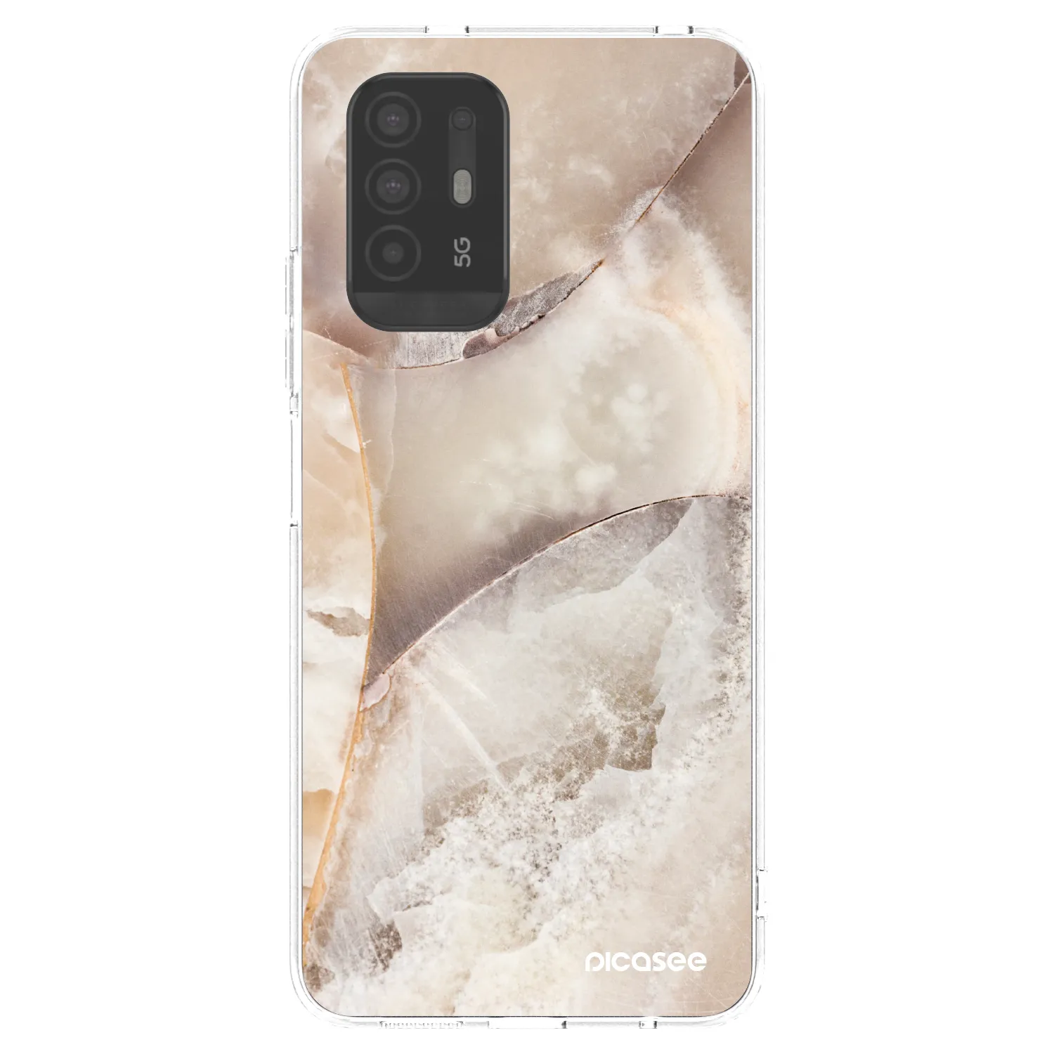 Picasee silikonska prozirna maskica za OPPO A94 5G - Cream marble