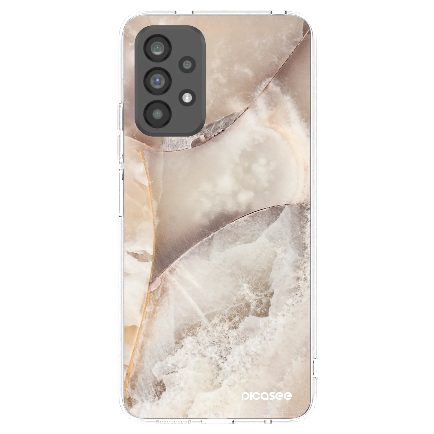 Picasee silikonska prozirna maskica za Samsung Galaxy A73 5G - Cream marble