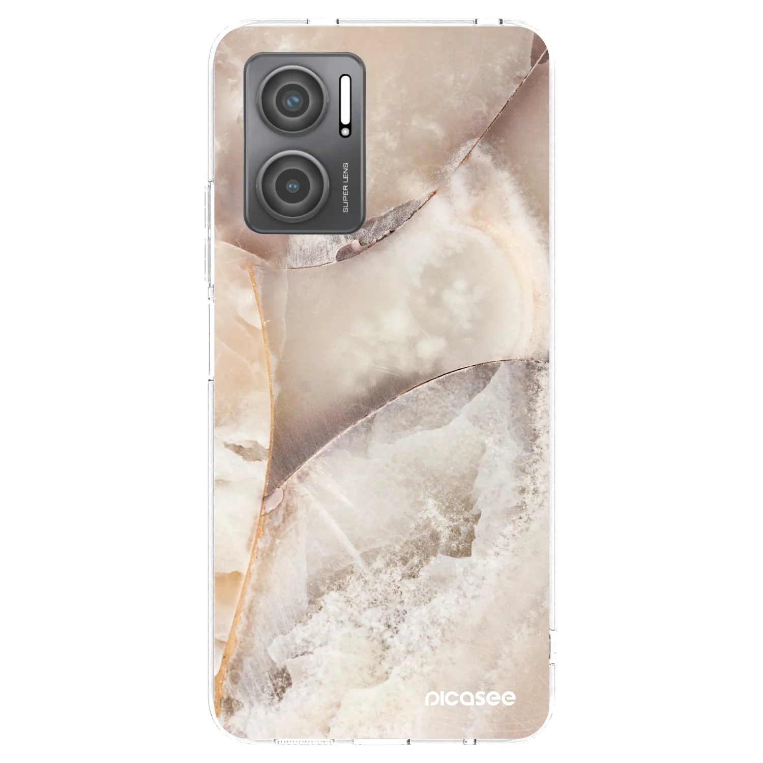 Picasee silikonska prozirna maskica za Xiaomi Redmi 10 5G - Cream marble