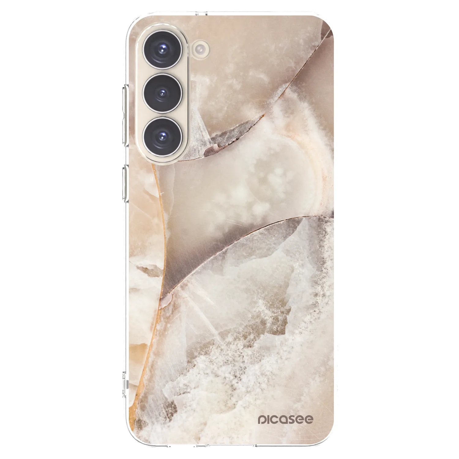 Picasee silikonska prozirna maskica za Samsung Galaxy S23+ 5G - Cream marble