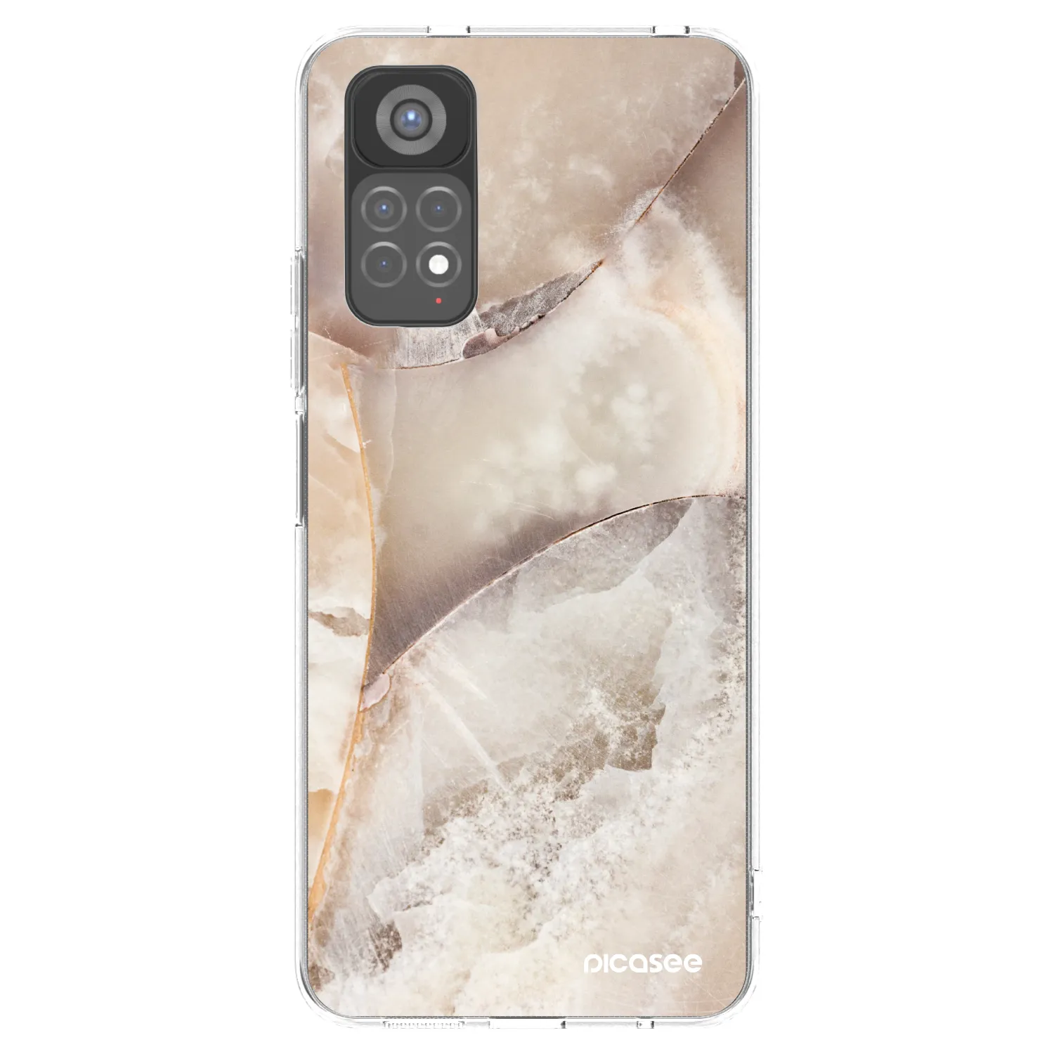 Picasee silikonska prozirna maskica za Xiaomi Redmi Note 11S 5G - Cream marble