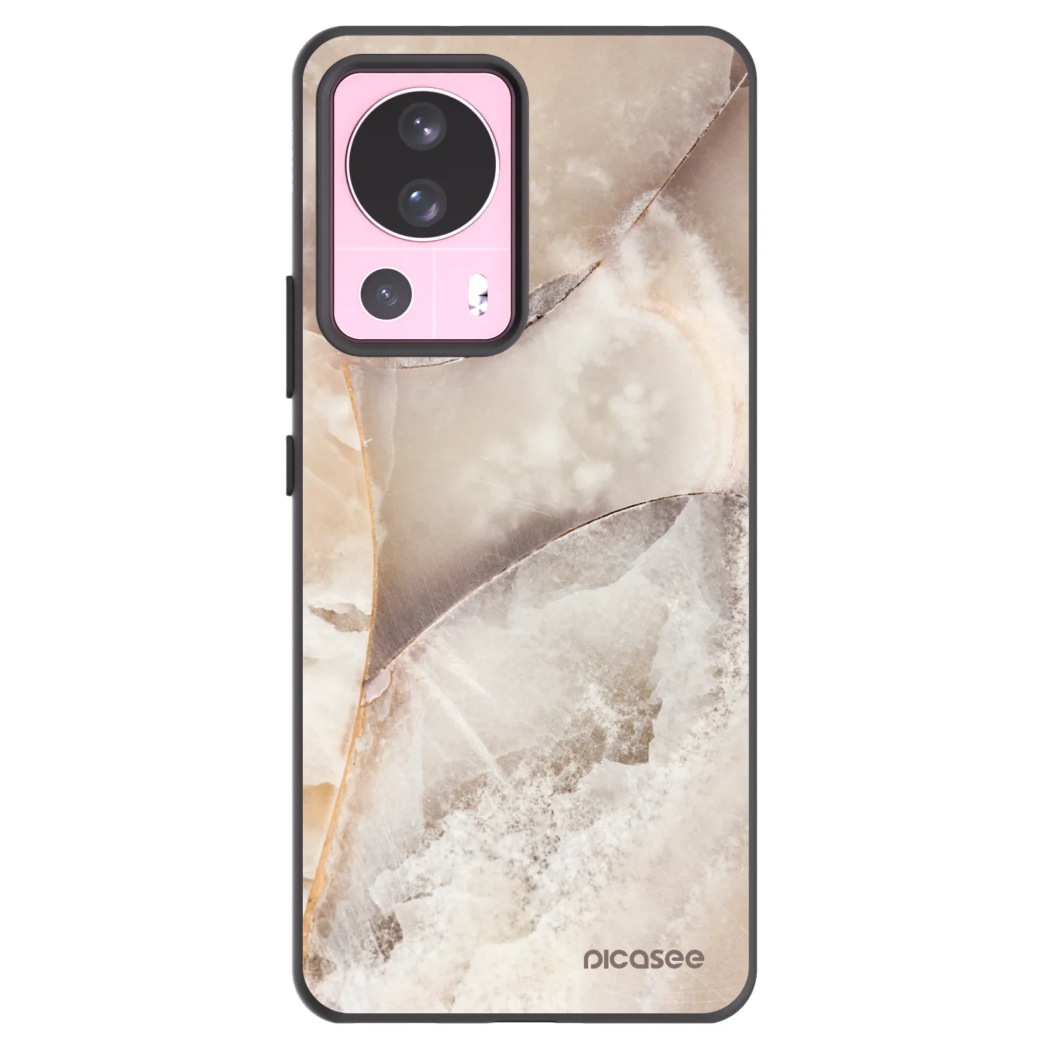 Picasee crna silikonska maskica za Xiaomi 13 Lite - Cream marble