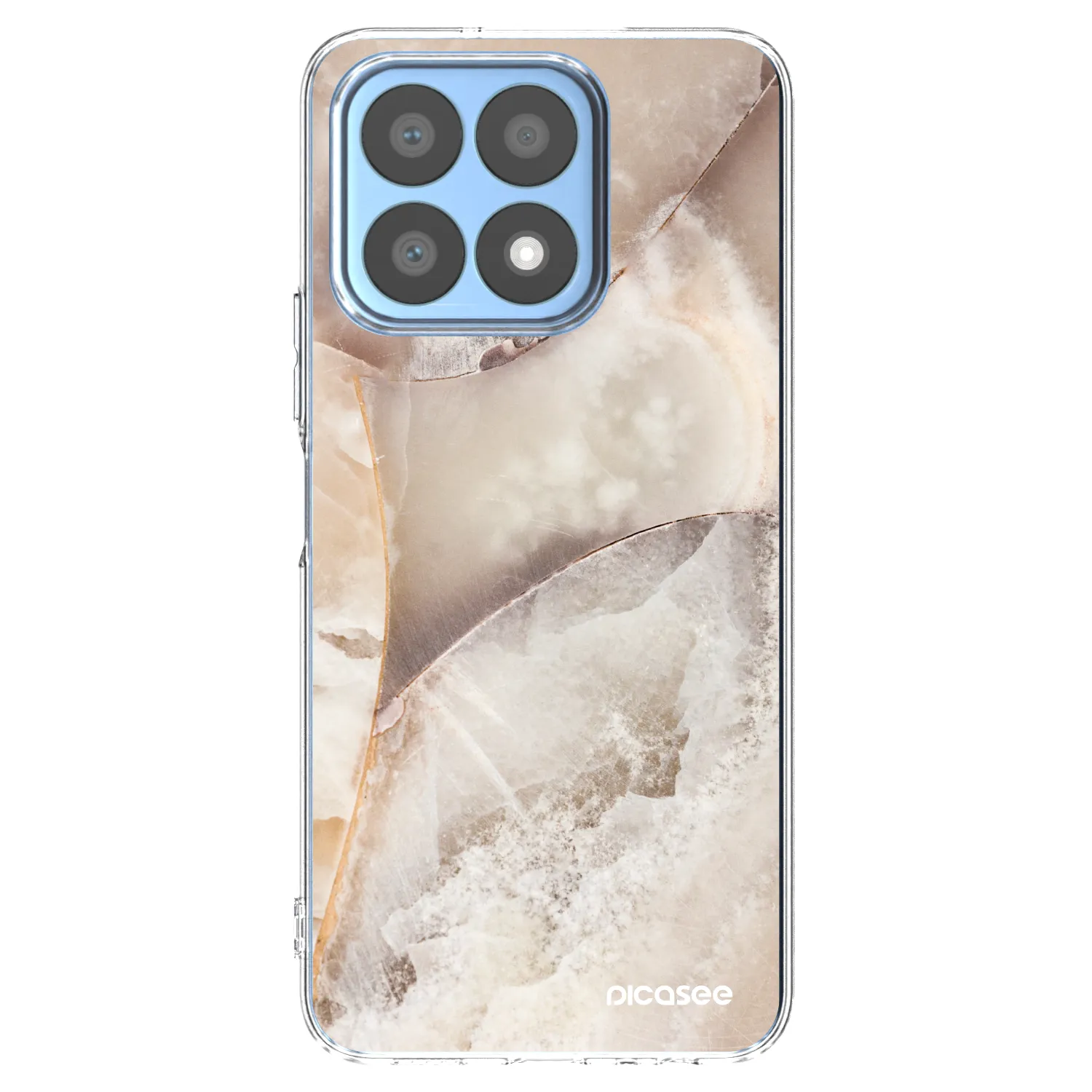 Picasee silikonska prozirna maskica za Honor X8a - Cream marble