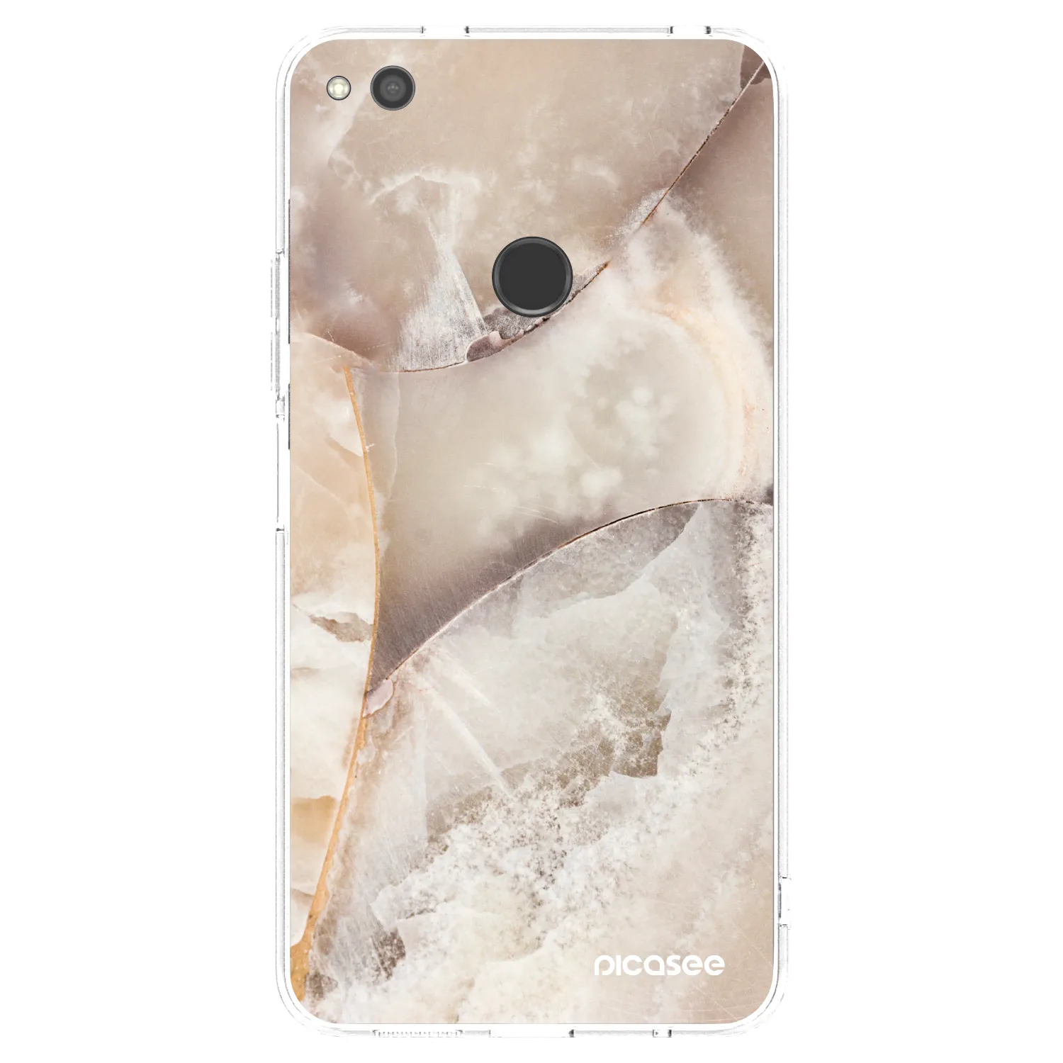 Picasee silikonska prozirna maskica za Huawei P9 Lite 2017 - Cream marble