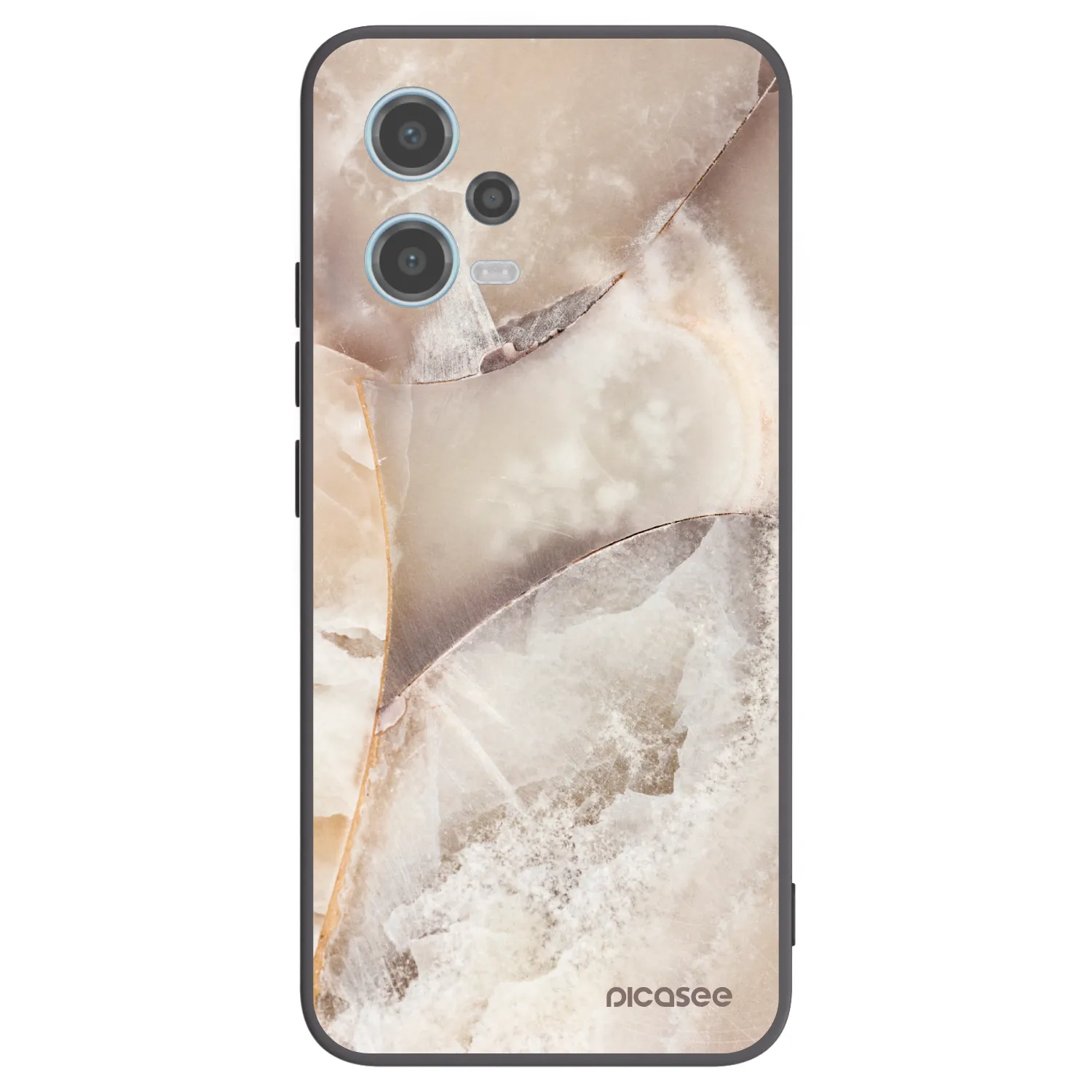 Picasee crna silikonska maskica za Xiaomi Redmi Note 12 5G - Cream marble