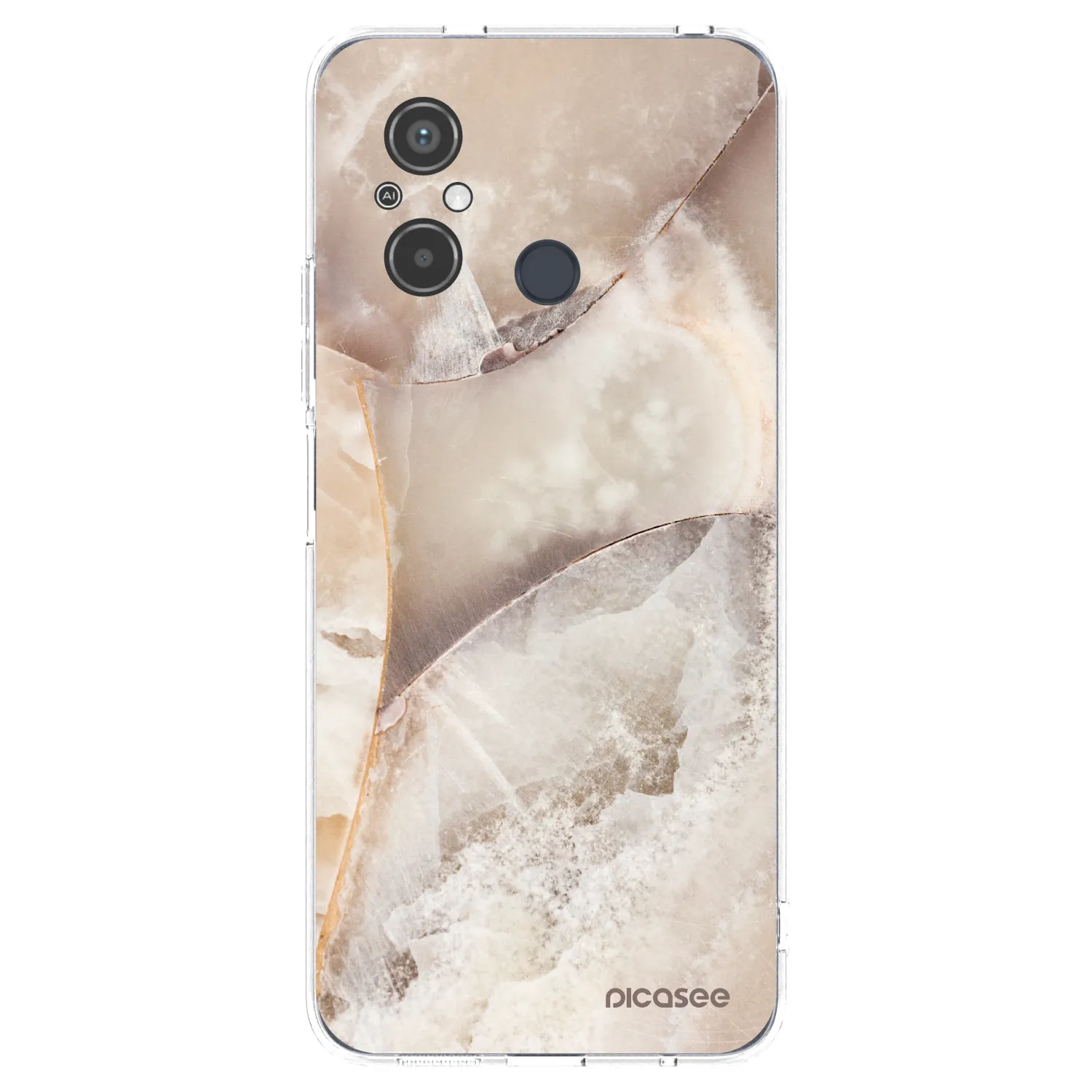 Picasee silikonska prozirna maskica za Xiaomi Redmi 12C - Cream marble