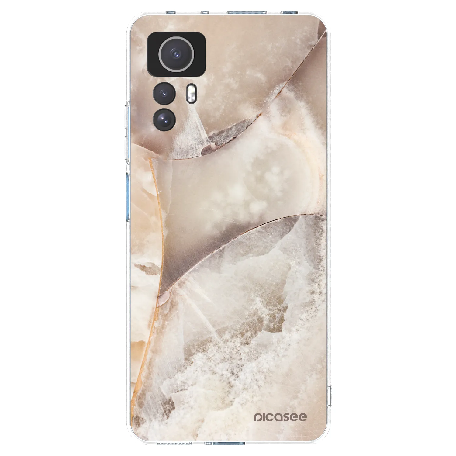 Picasee silikonska prozirna maskica za Xiaomi Redmi Note 12S - Cream marble