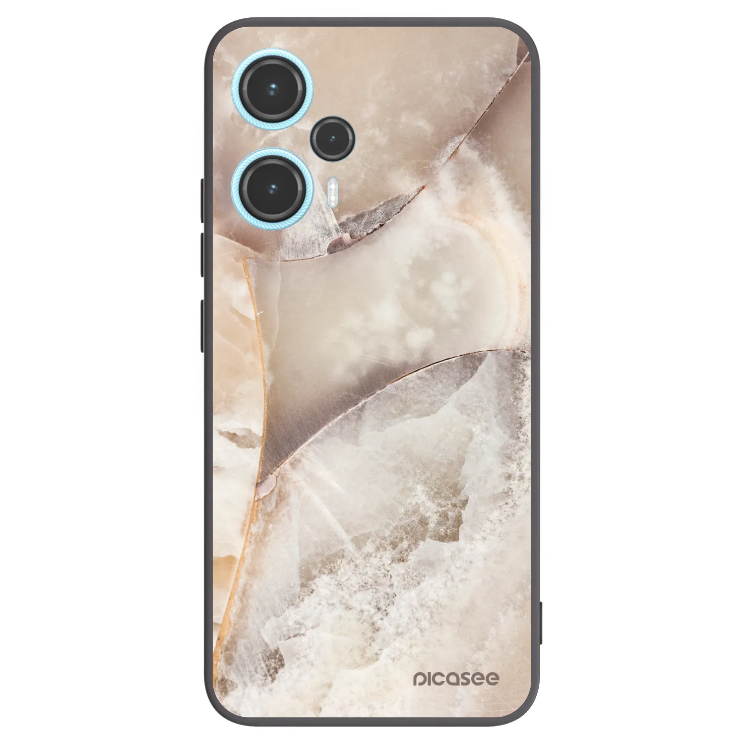 Picasee crna silikonska maskica za Xiaomi Poco F5 - Cream marble