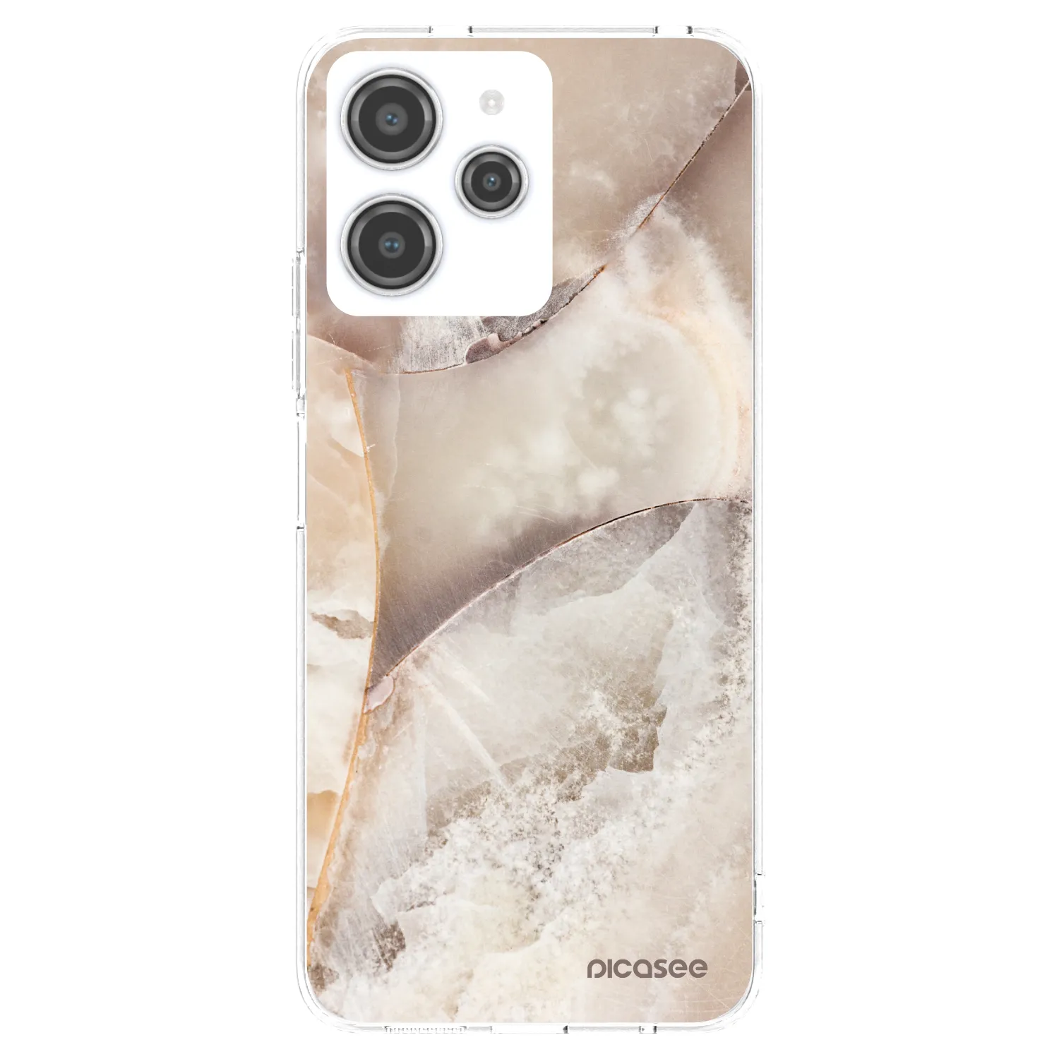 Picasee silikonska prozirna maskica za Xiaomi Redmi 12 4G - Cream marble