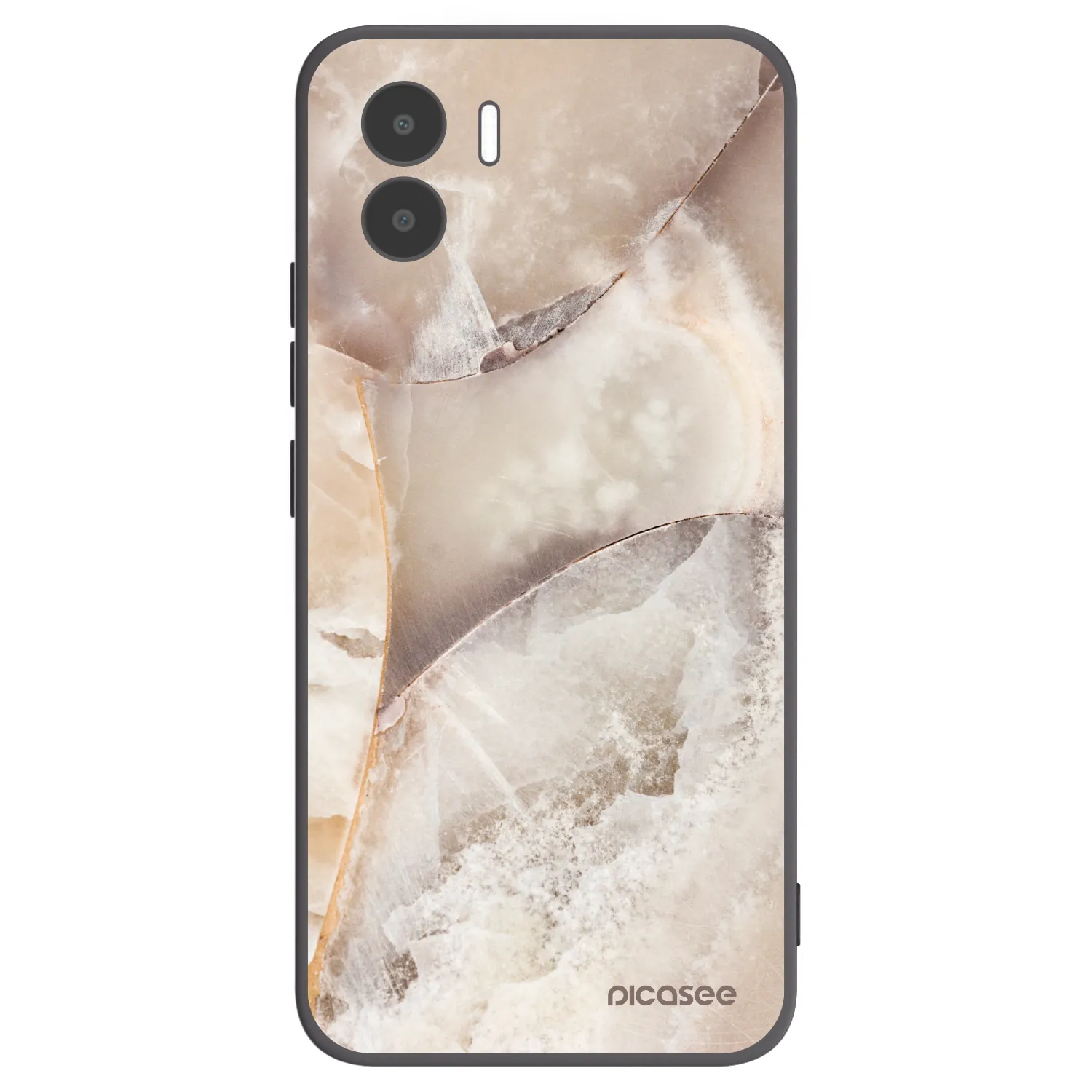 Picasee crna silikonska maskica za Xiaomi Redmi A2 - Cream marble
