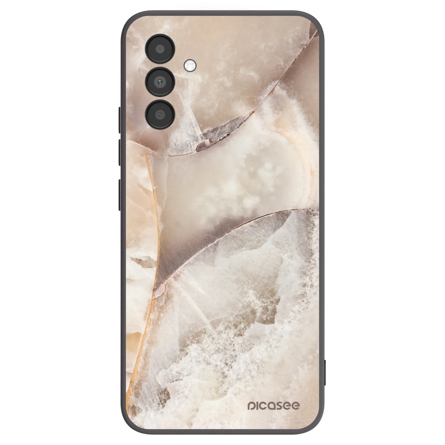 Picasee crna silikonska maskica za Samsung Galaxy A04s A047F - Cream marble
