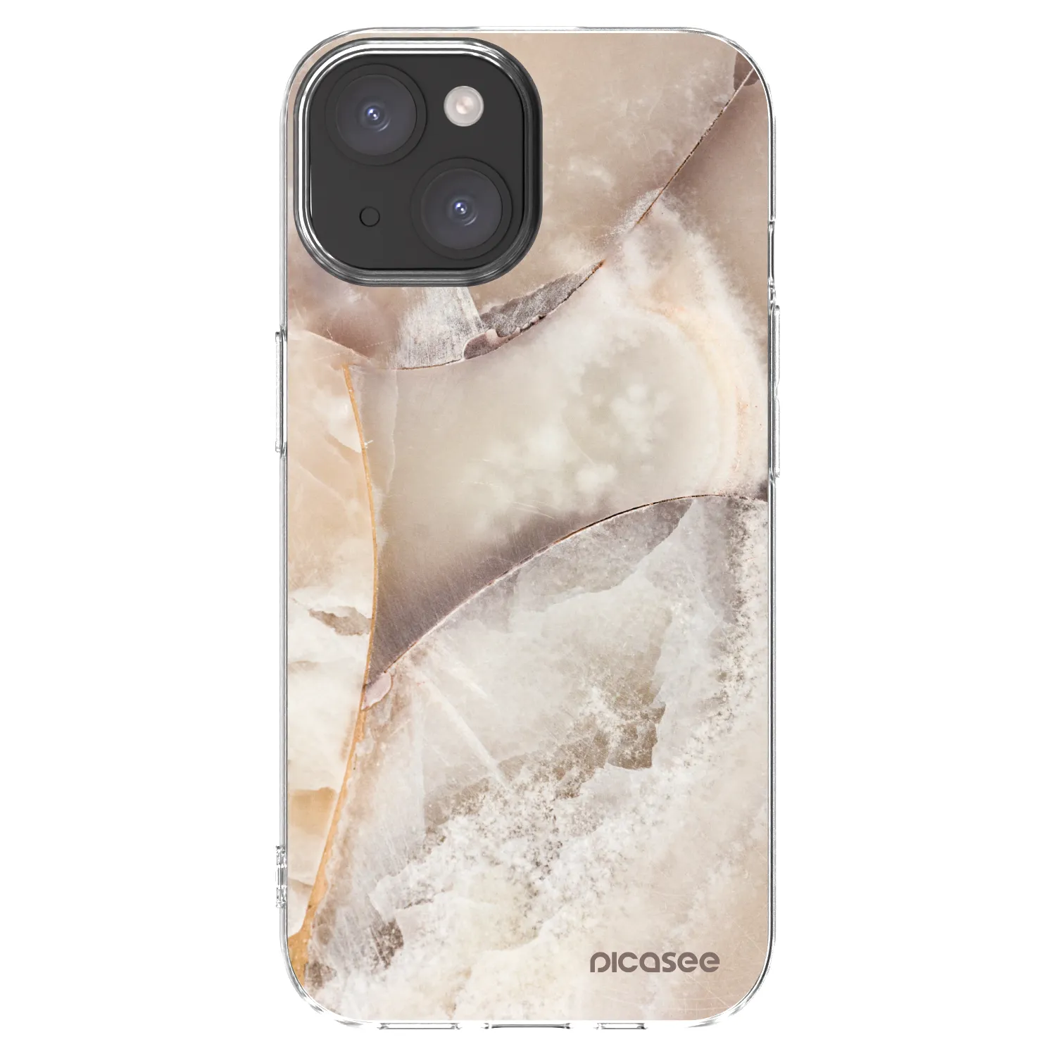Picasee silikonska prozirna maskica za Apple iPhone 15 - Cream marble
