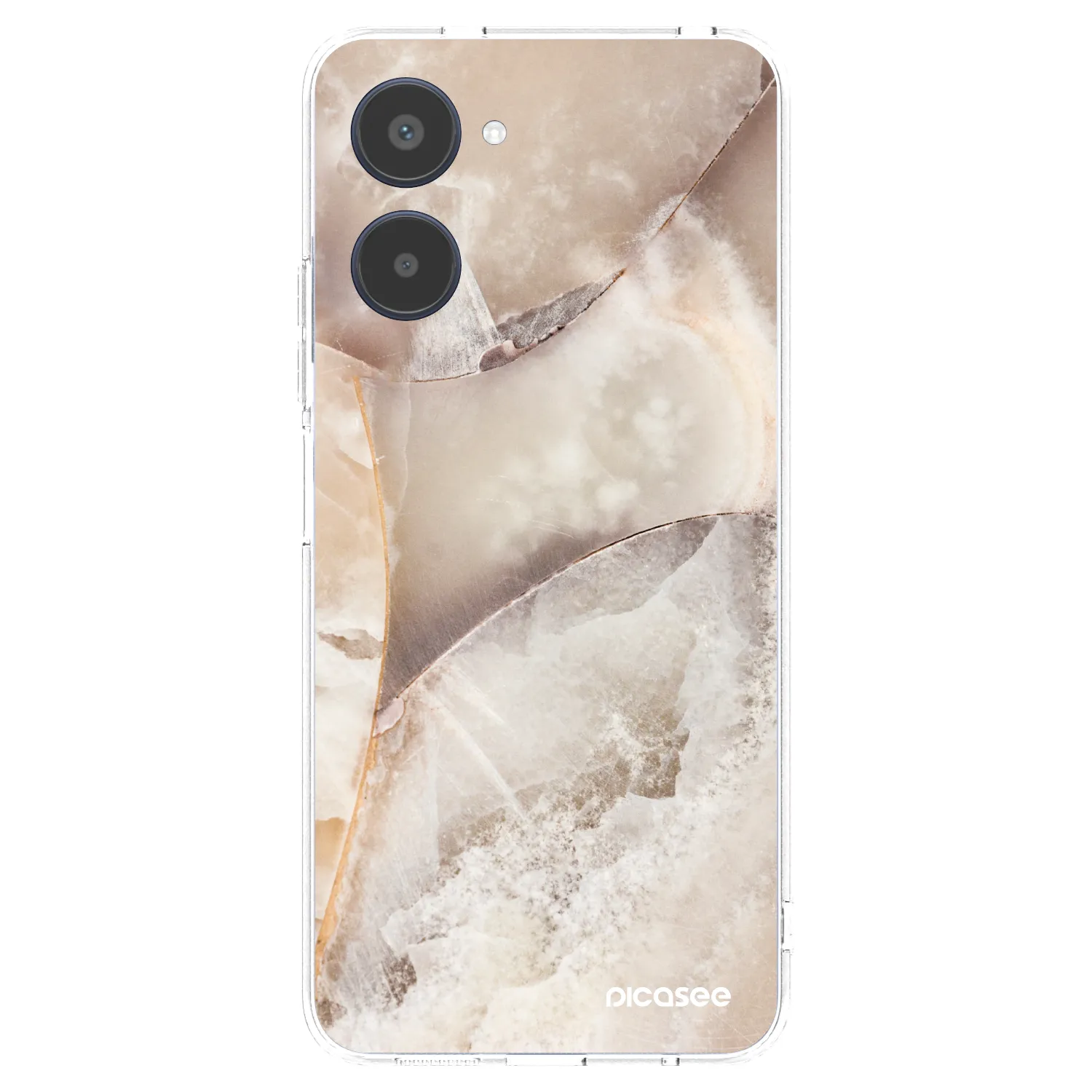 Picasee silikonska prozirna maskica za Realme 10 4G - Cream marble