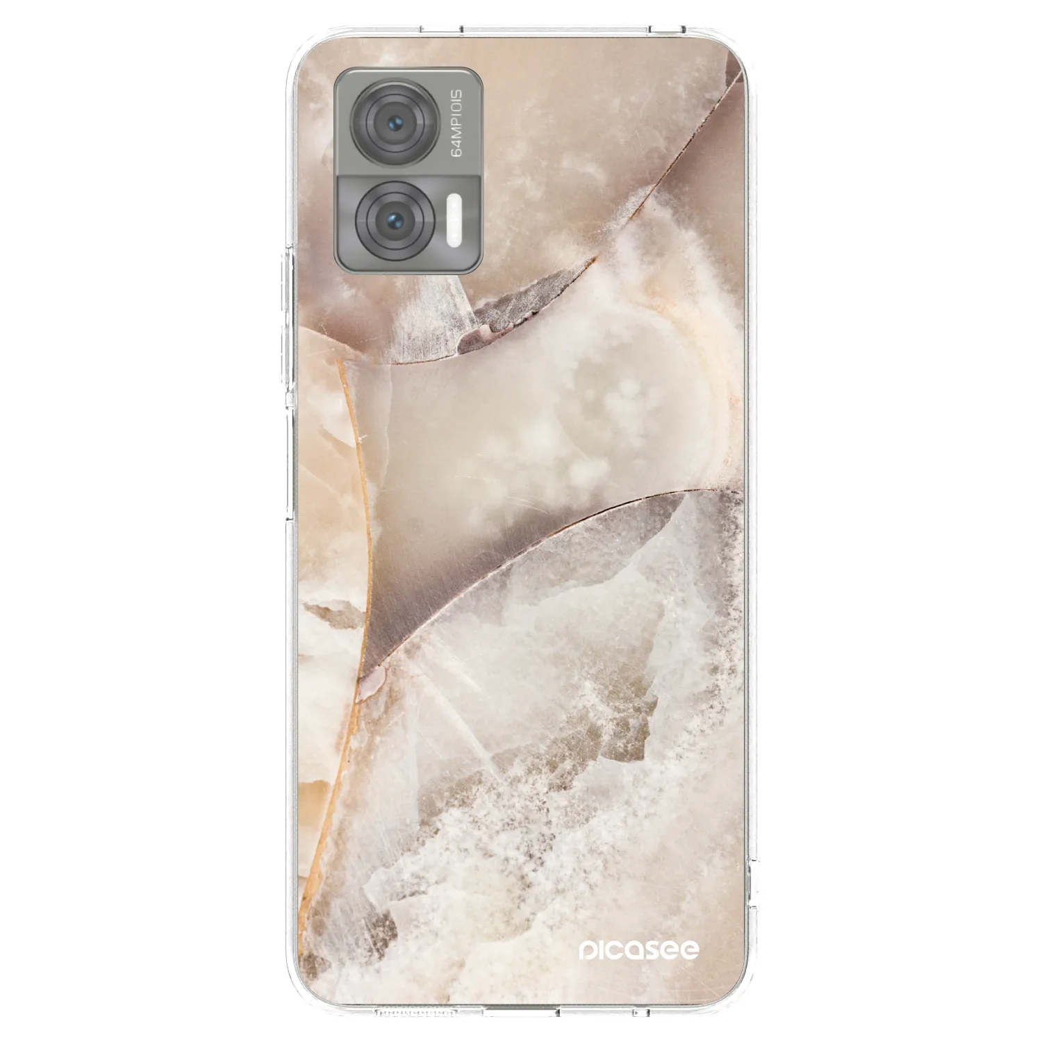 Picasee silikonska prozirna maskica za Motorola Edge 30 Neo - Cream marble