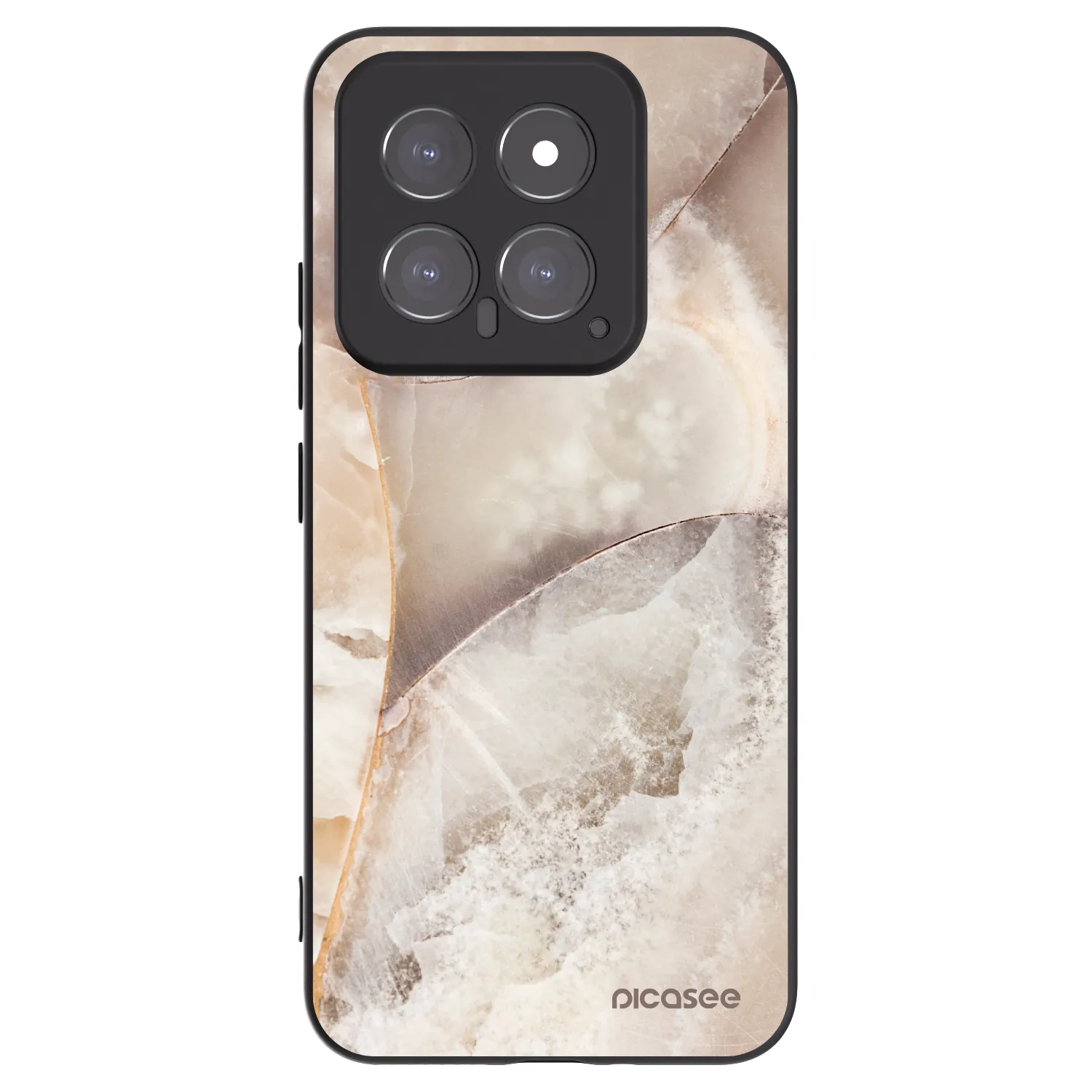 Picasee crna silikonska maskica za Xiaomi 14 - Cream marble