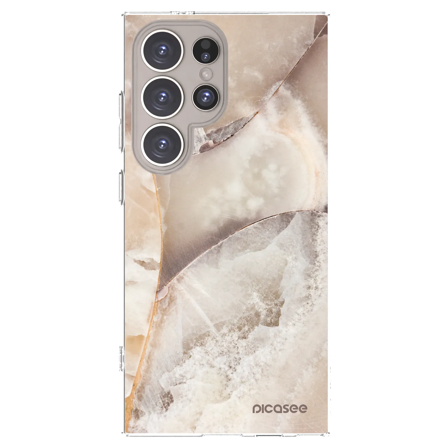 Picasee silikonska prozirna maskica za Samsung Galaxy S24 Ultra S928B 5G - Cream marble