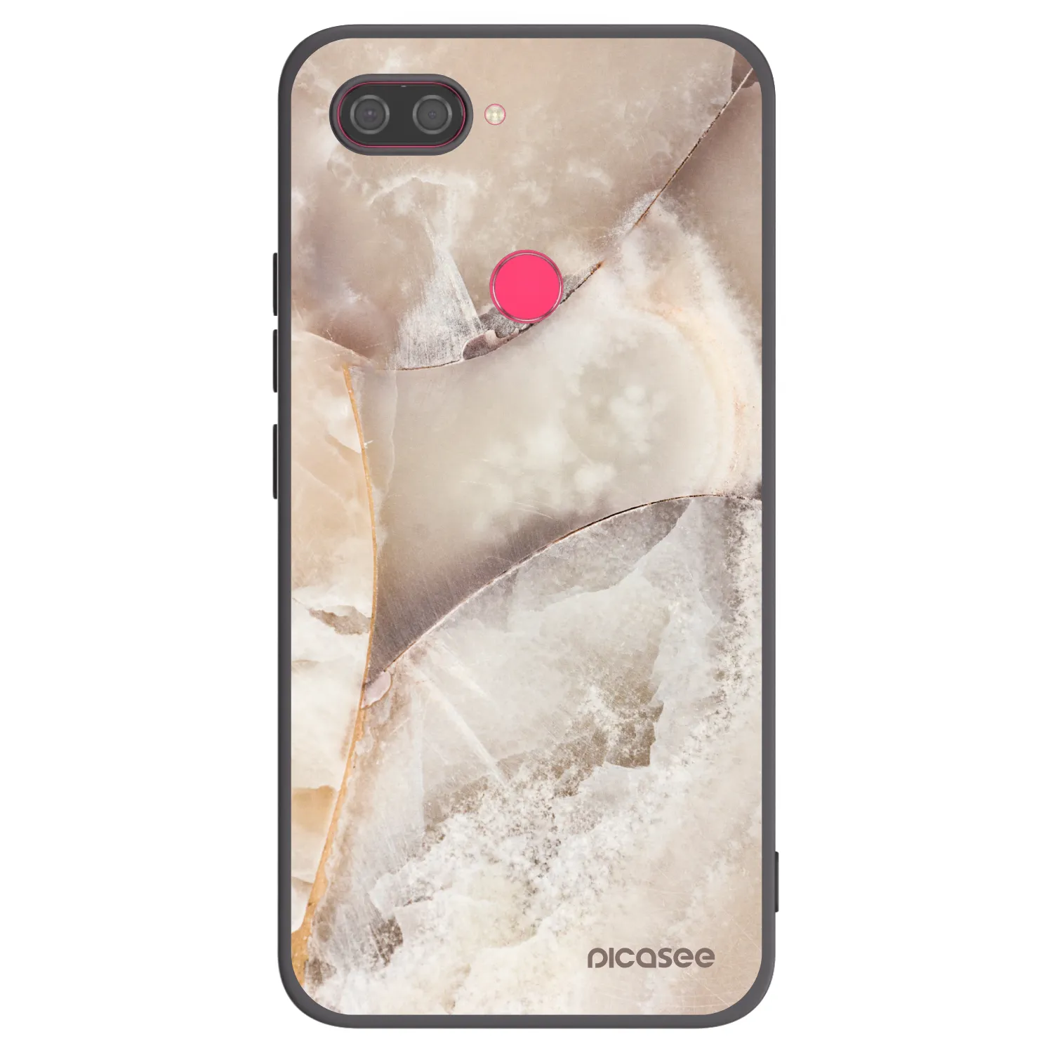 Picasee crna silikonska maskica za Xiaomi Mi 8 Lite - Cream marble