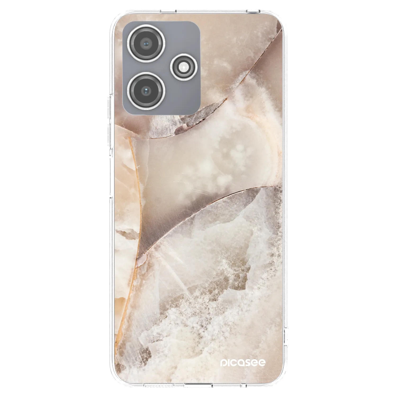 Picasee silikonska prozirna maskica za Xiaomi Redmi 12 5G - Cream marble