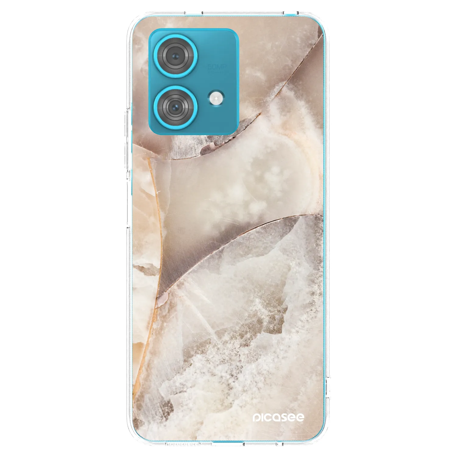 Picasee silikonska prozirna maskica za Motorola Edge 40 Neo - Cream marble