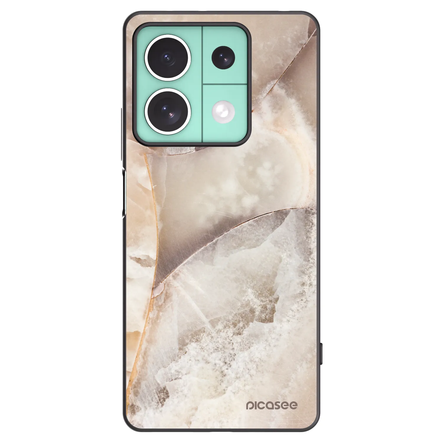 Picasee crna silikonska maskica za Xiaomi Redmi Note 13 5G - Cream marble