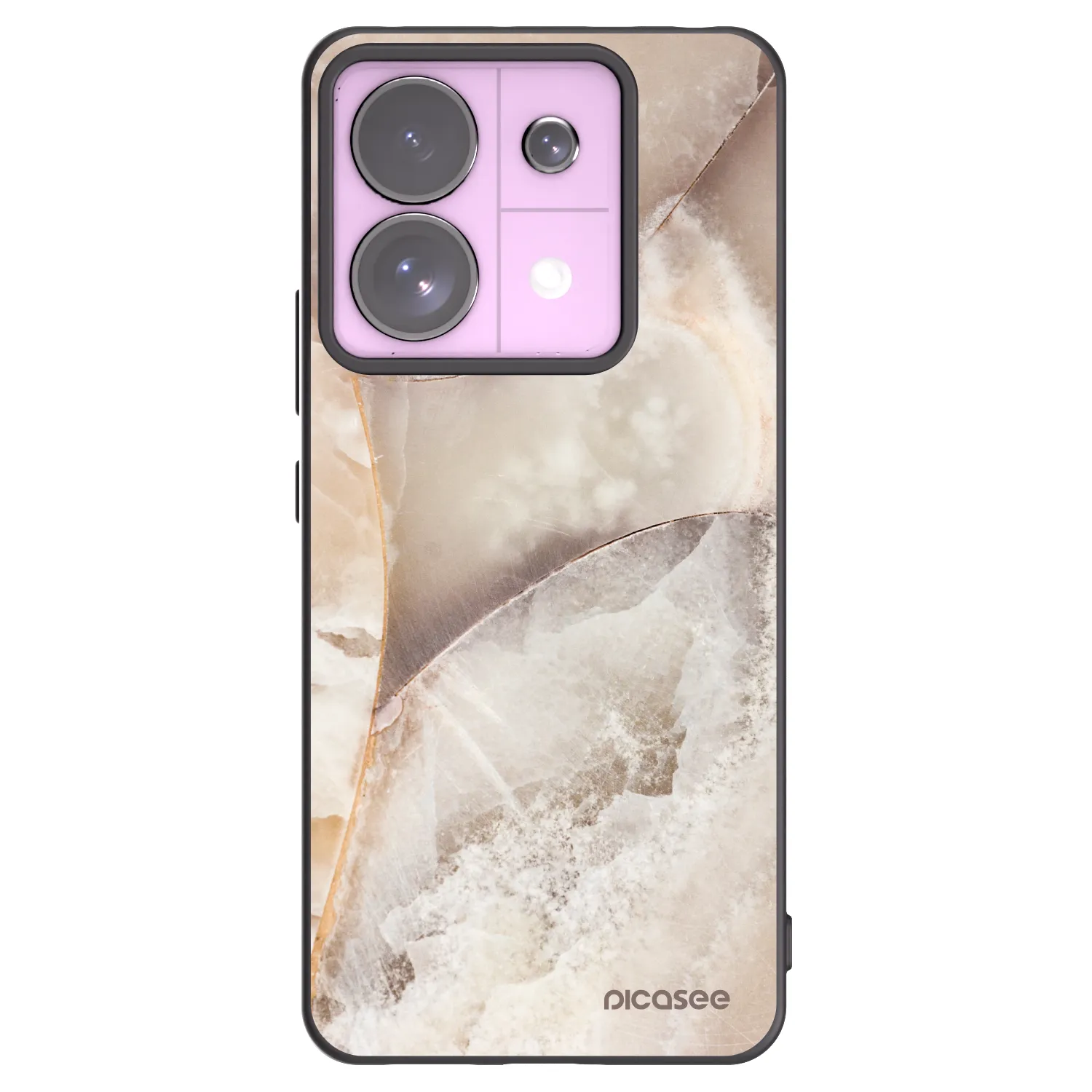 Picasee crna silikonska maskica za Xiaomi Redmi Note 13 Pro 5G - Cream marble