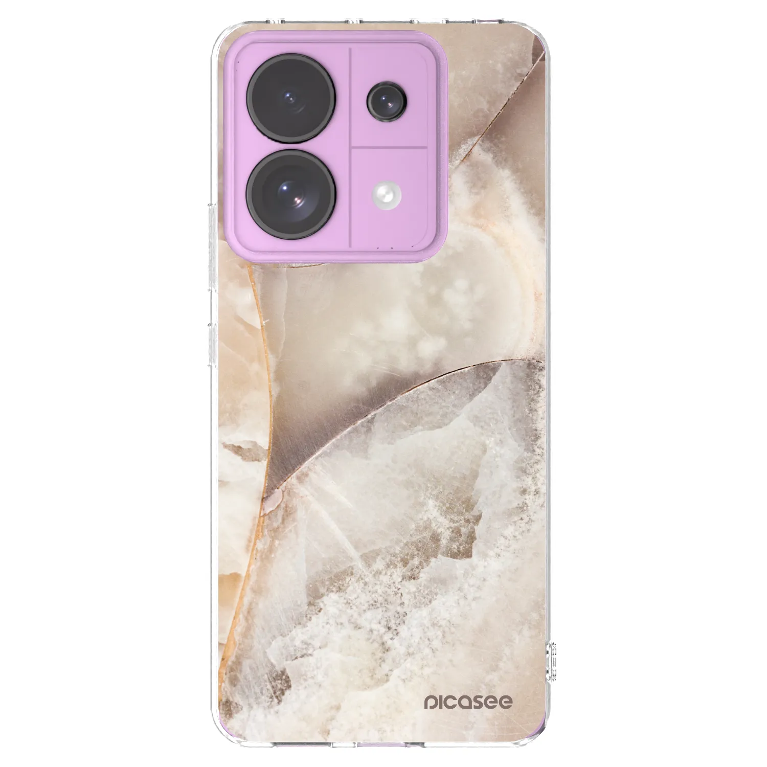 Picasee silikonska prozirna maskica za Xiaomi Redmi Note 13 Pro 5G - Cream marble