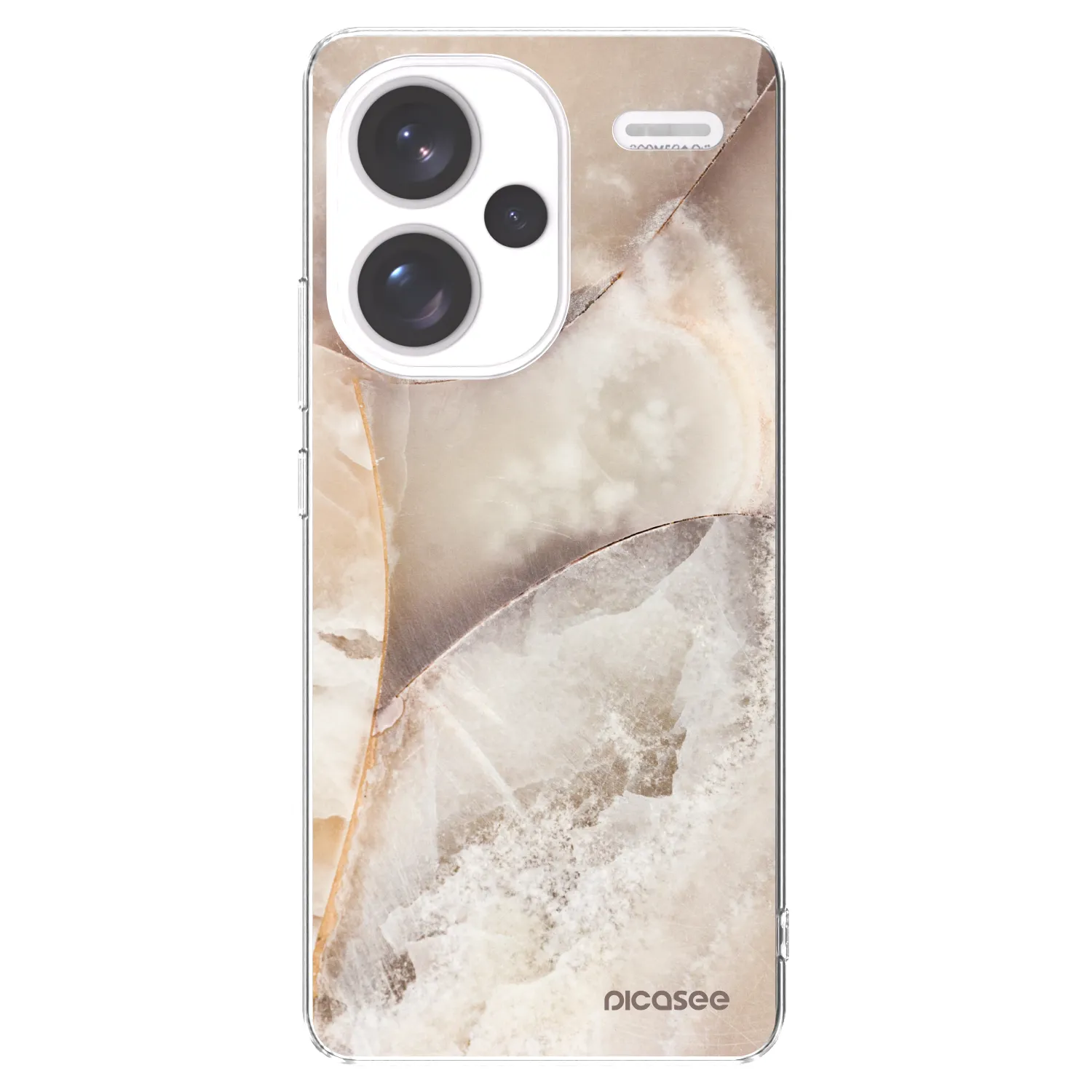 Picasee silikonska prozirna maskica za Xiaomi Redmi Note 13 Pro+ 5G - Cream marble