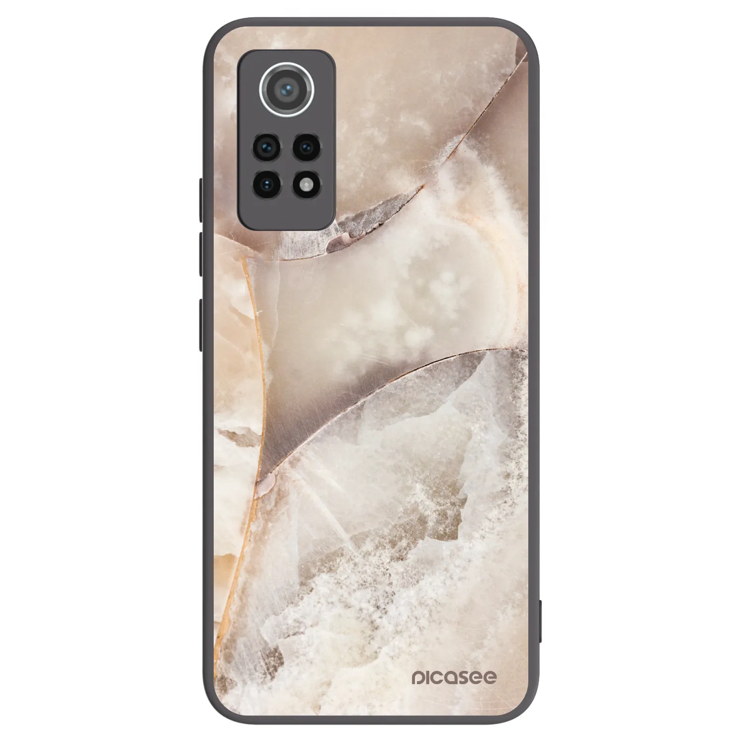 Picasee crna silikonska maskica za Xiaomi Redmi Note 12 Pro 4G - Cream marble