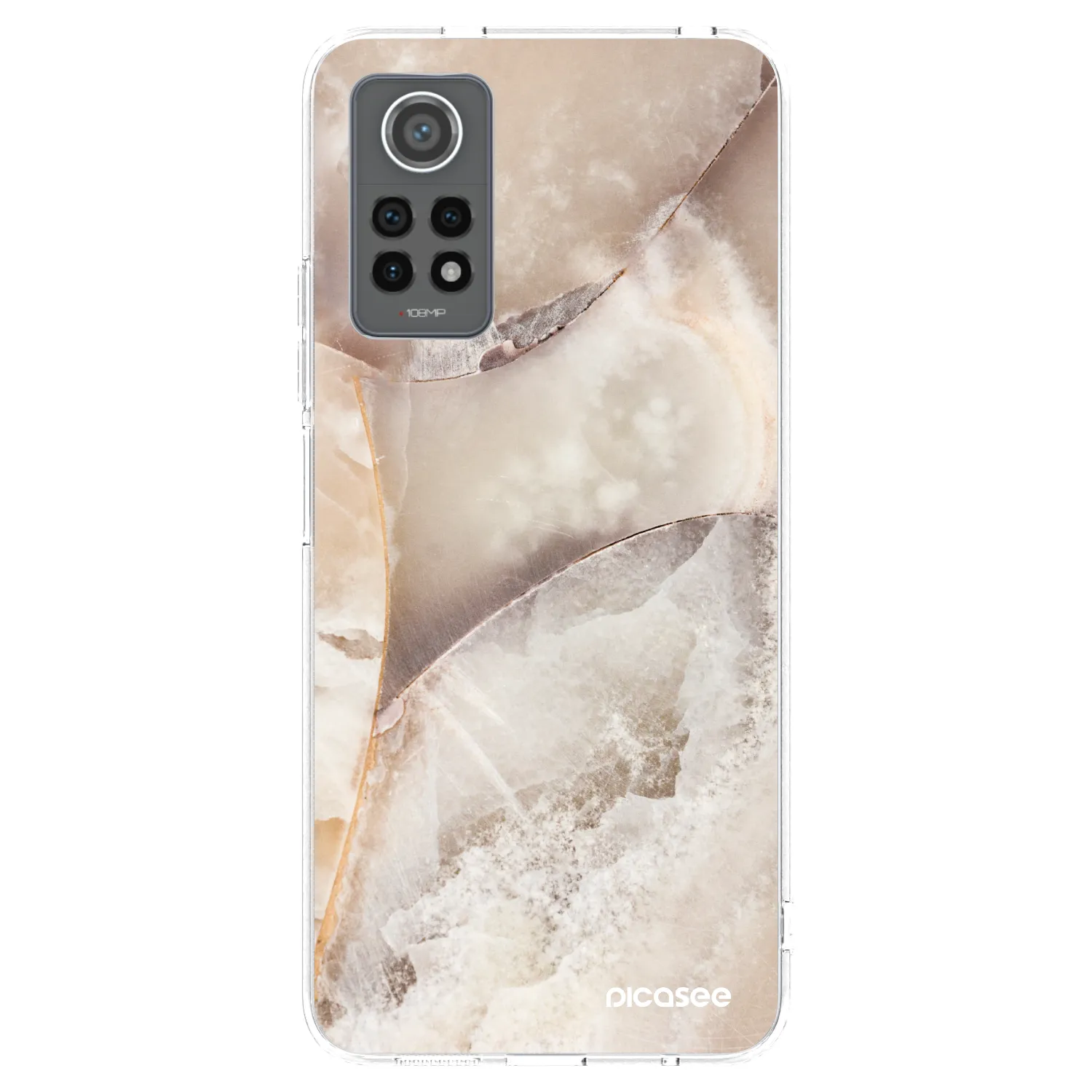 Picasee silikonska prozirna maskica za Xiaomi Redmi Note 12 Pro 4G - Cream marble