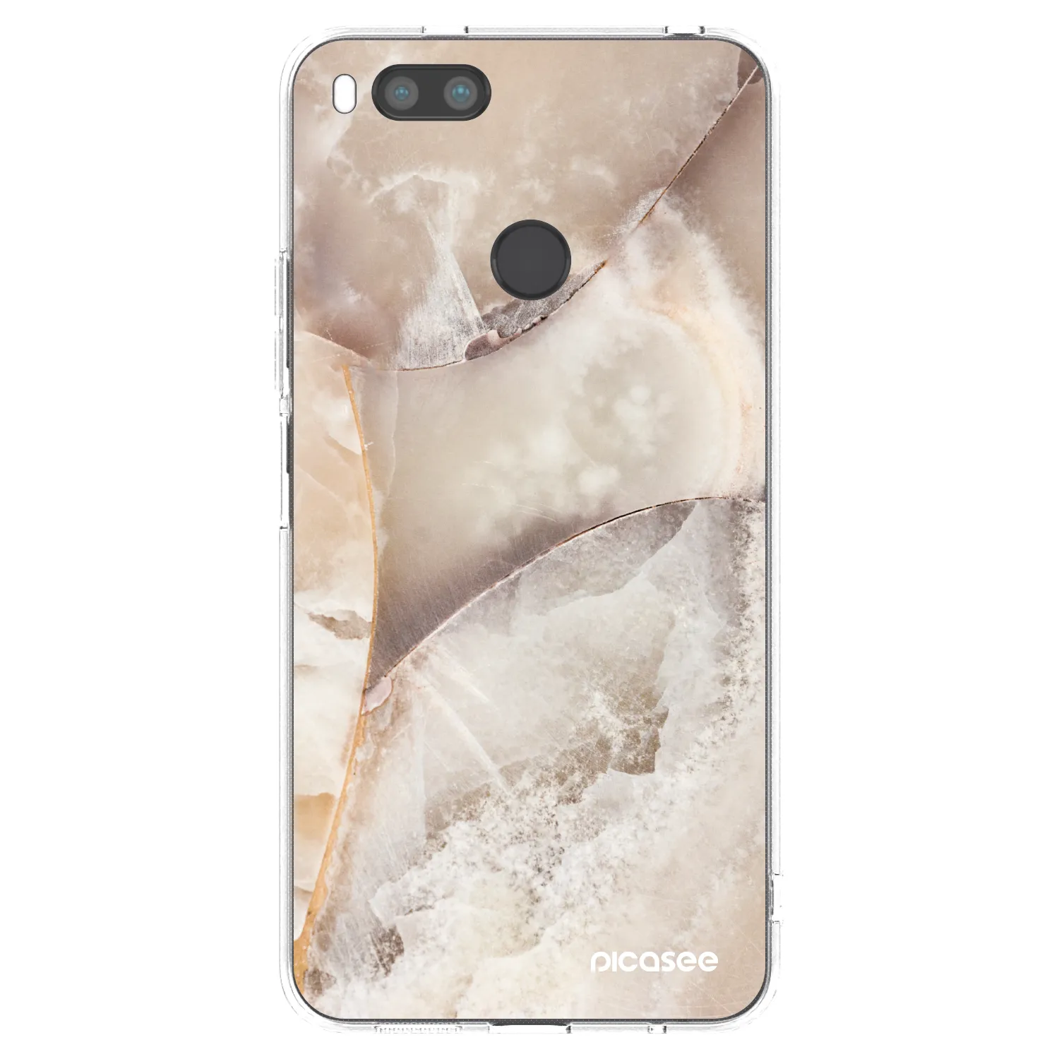 Picasee silikonska prozirna maskica za Xiaomi Mi A1 Global - Cream marble