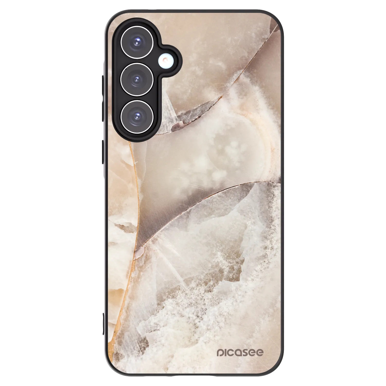 Picasee crna silikonska maskica za Samsung Galaxy A55 5G A556B - Cream marble
