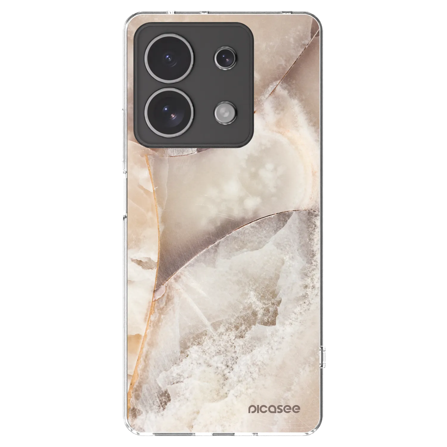 Picasee silikonska prozirna maskica za Xiaomi Redmi Note 13 4G - Cream marble